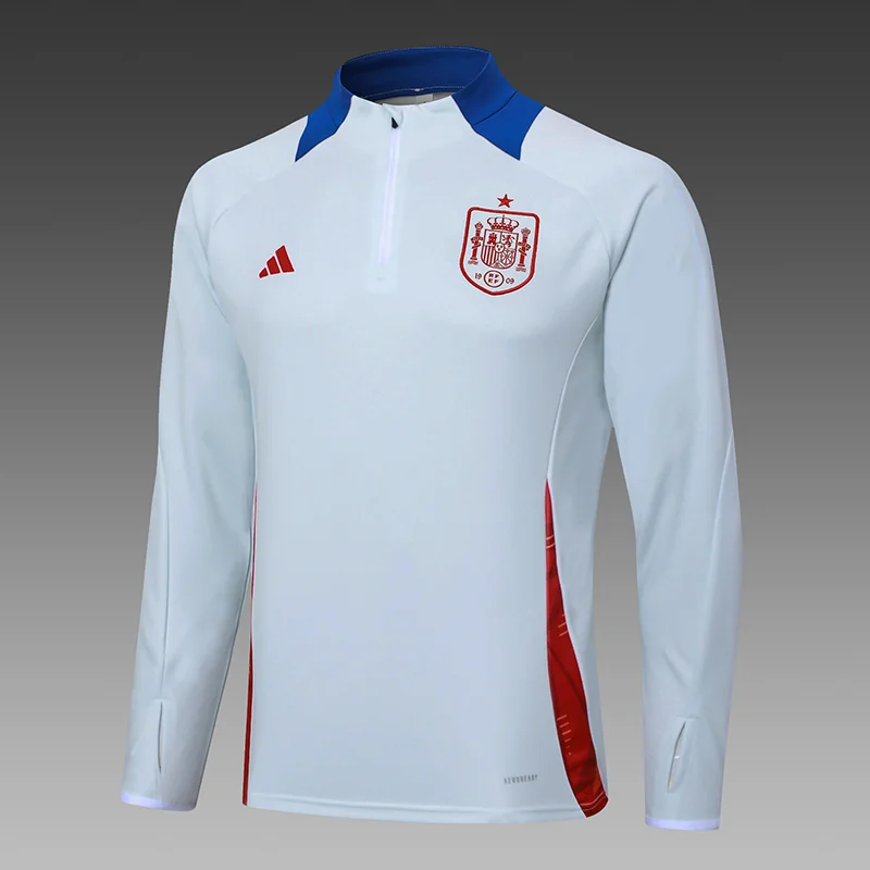 2024-2025 西班牙半拉训练服淡蓝色足球球衣套装 — view 3
