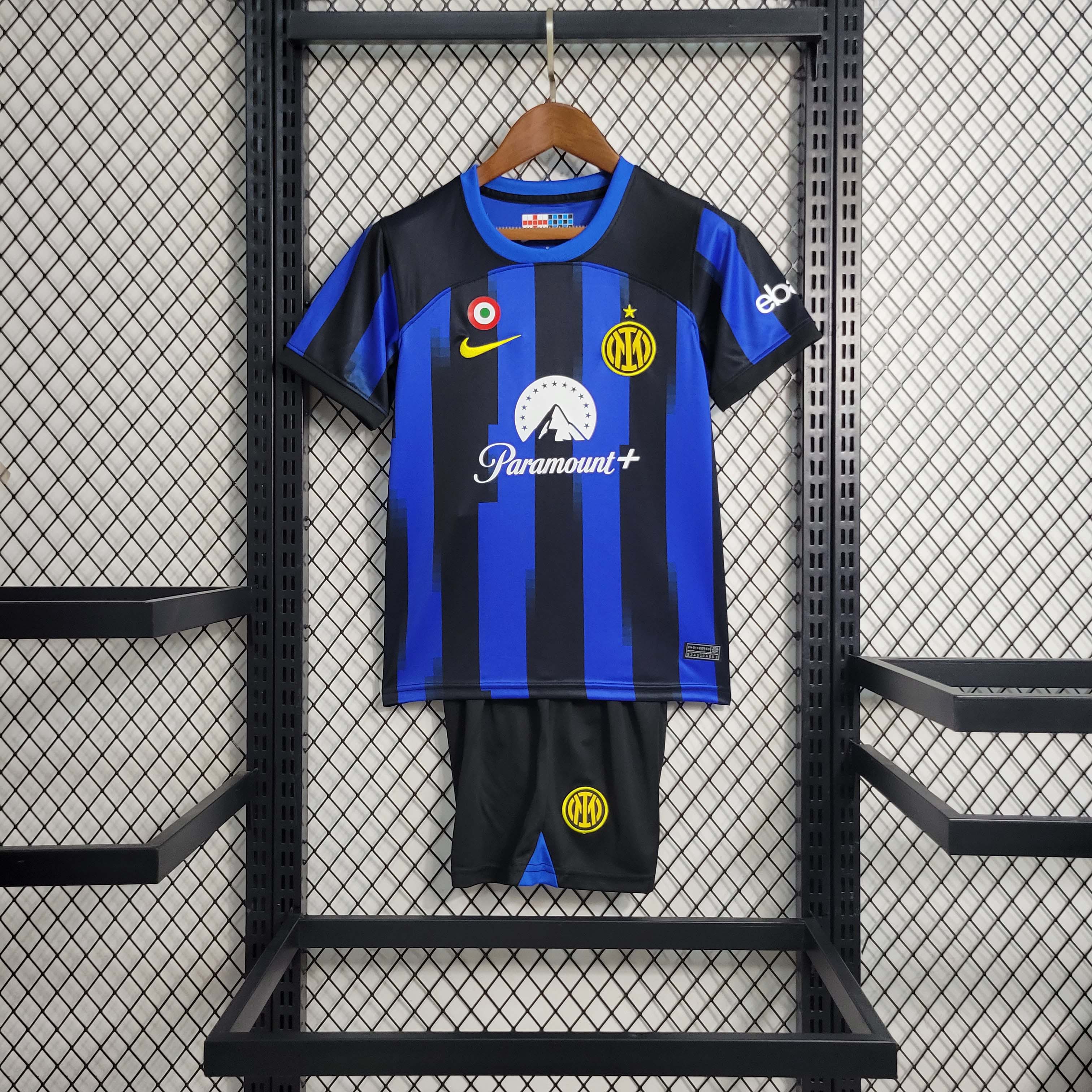 2023/2024 Internazionale Milan Home Football Jersey fan-grade Kids Size