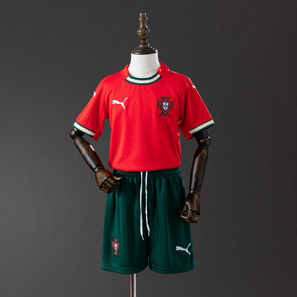 2025 Portugal Home Football Shirt AAA fan-grade Kids Size