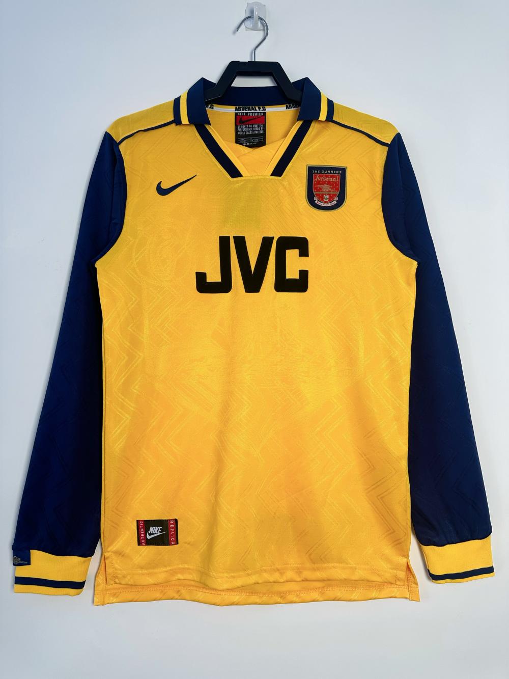 1996-1997 Retro Long Sleeve Arsenal Away Football Shirt AAA fan-grade
