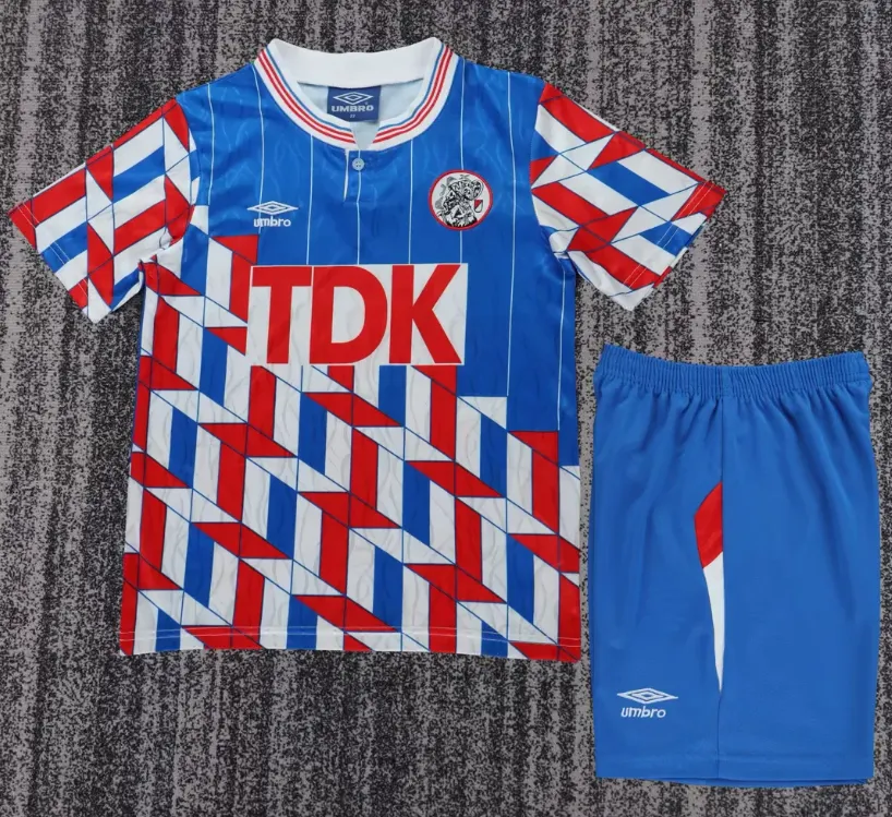 1998/1990 Camiseta de Fútbol Retro Visitante Ajax 1:1 Calidad Tailandesa Talla Infantil