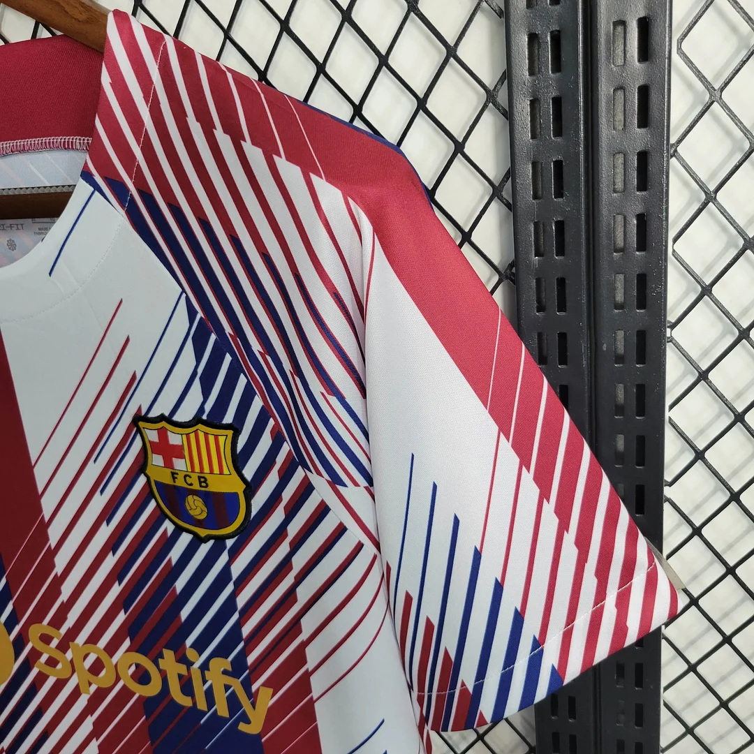 2023/2024 Barcelona Training Wear Red White Blue Jersey — view 6