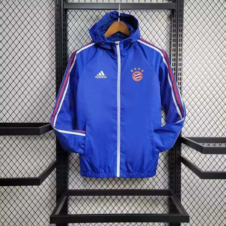 2024/2025 Bayern Munich Trench Coat Blue Football Jersey AAA fan-grade