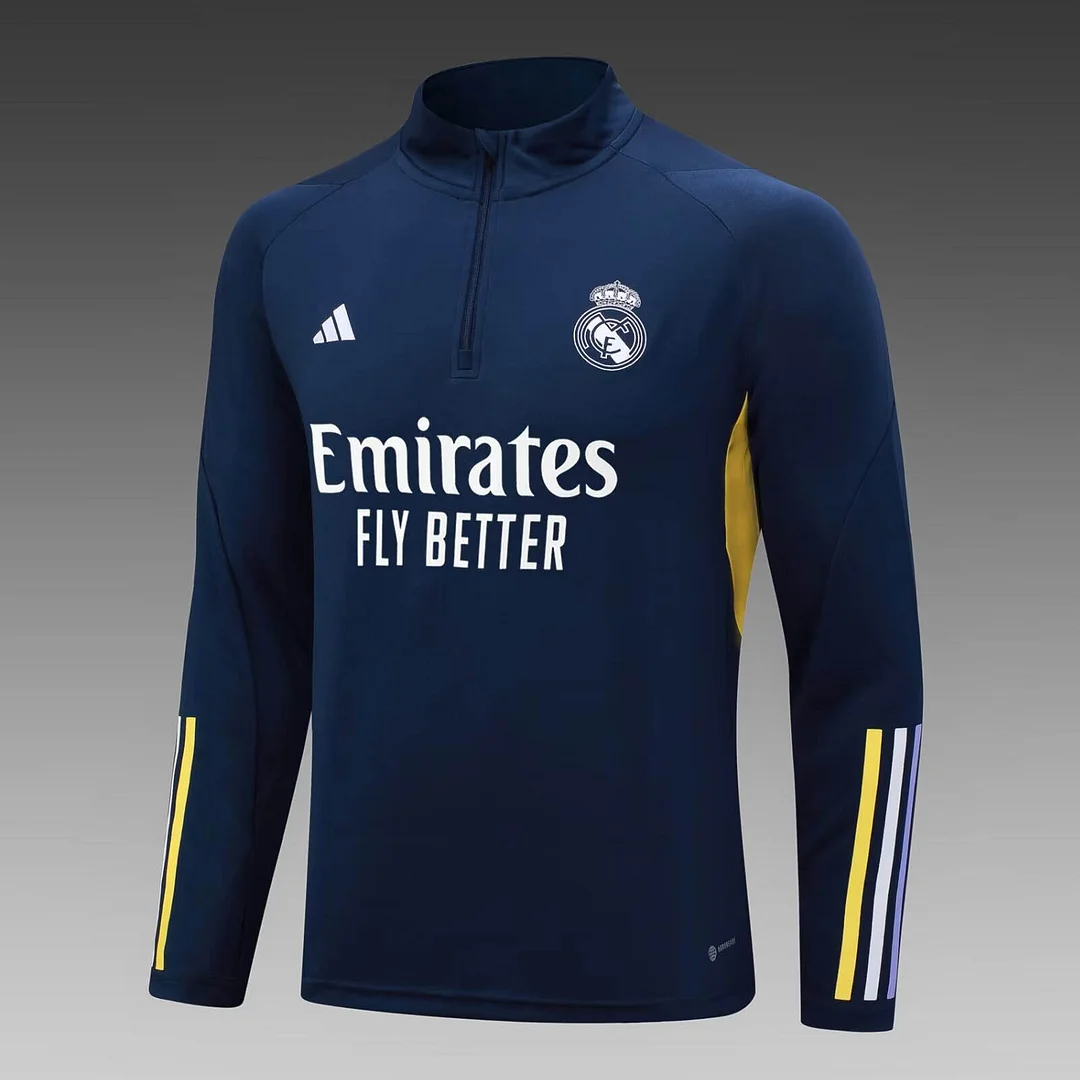 Conjunto de Treino Meio-Puxado Real Madrid Azul 2023/2024 — view 3