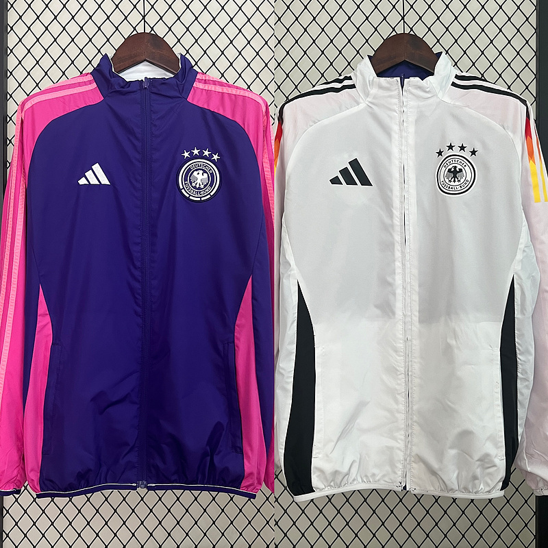 Coupe-vent réversible Allemagne (rouge-blanc) 2024 Qualité Thaï