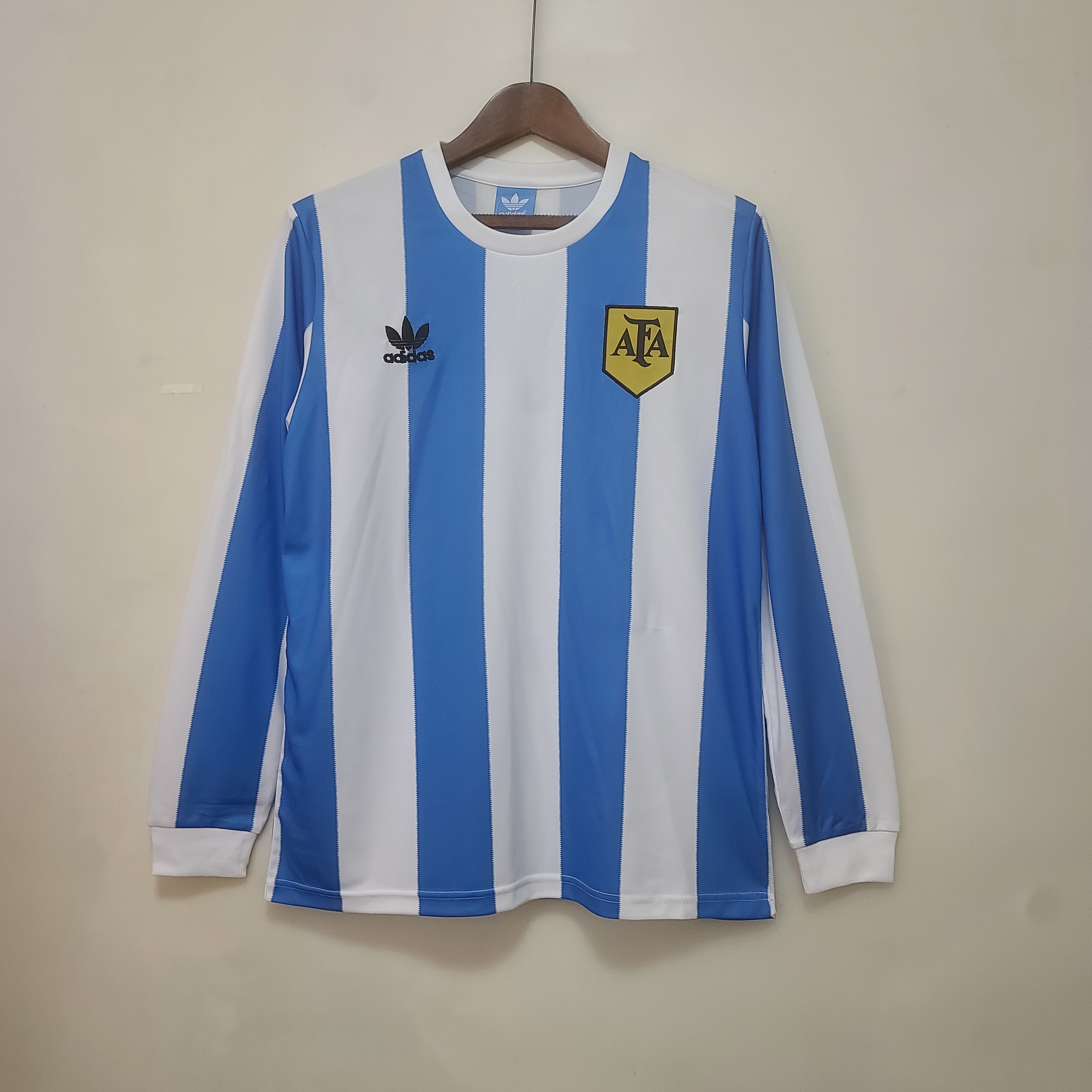 1978 Retro Long Sleeve Argentina National Team Home Jersey