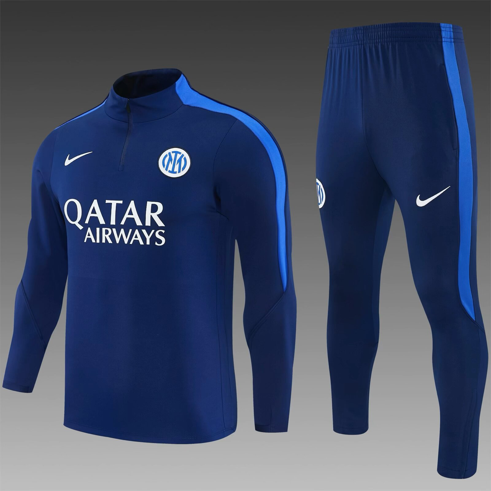 2026/2027 Inter Milan Half-Pull Training Suit Royal Blue Football Jersey 1:1 Thai Quality