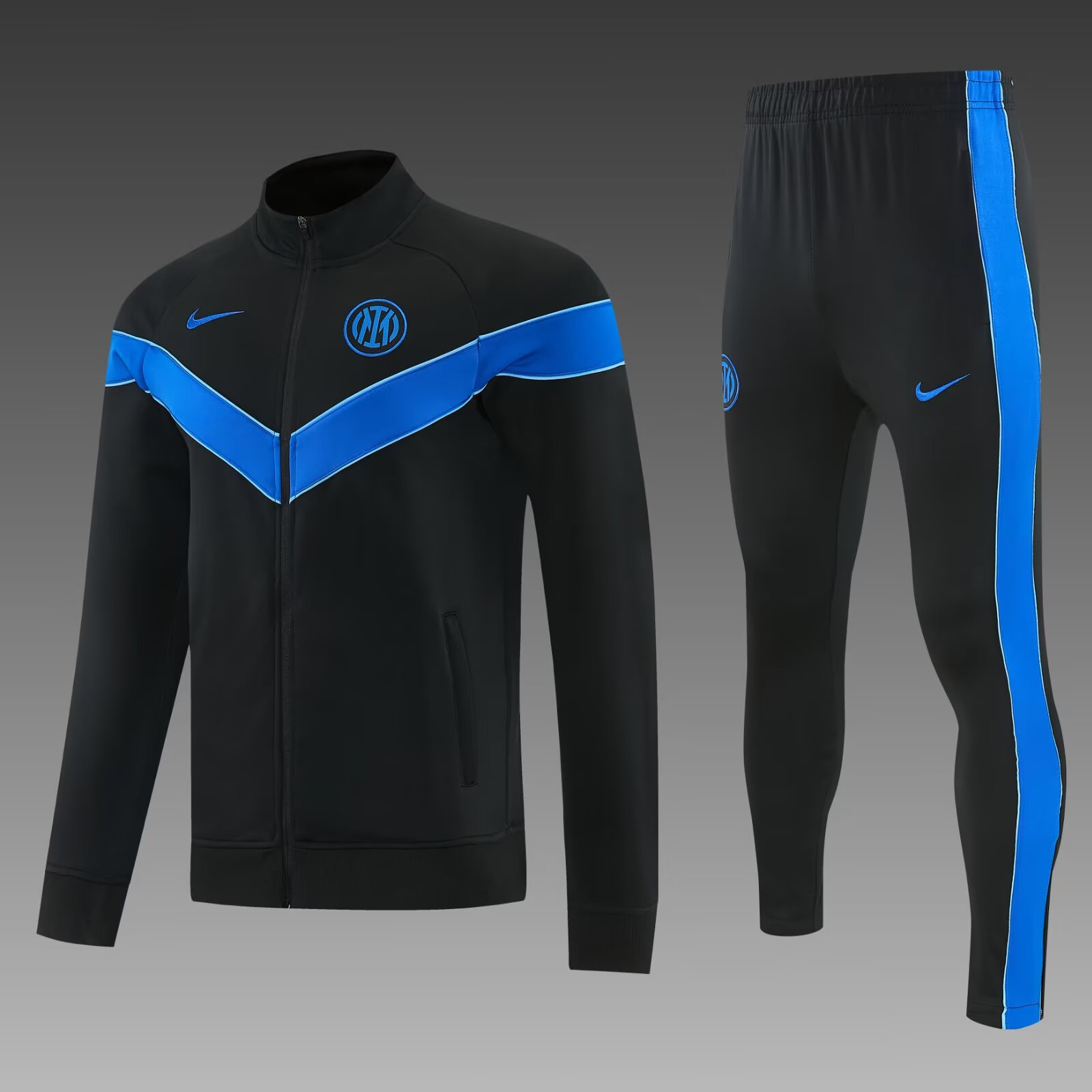 2026/2027 Inter Milan Full Zip Training Suite Black Football Jersey 1:1 Thai Quality