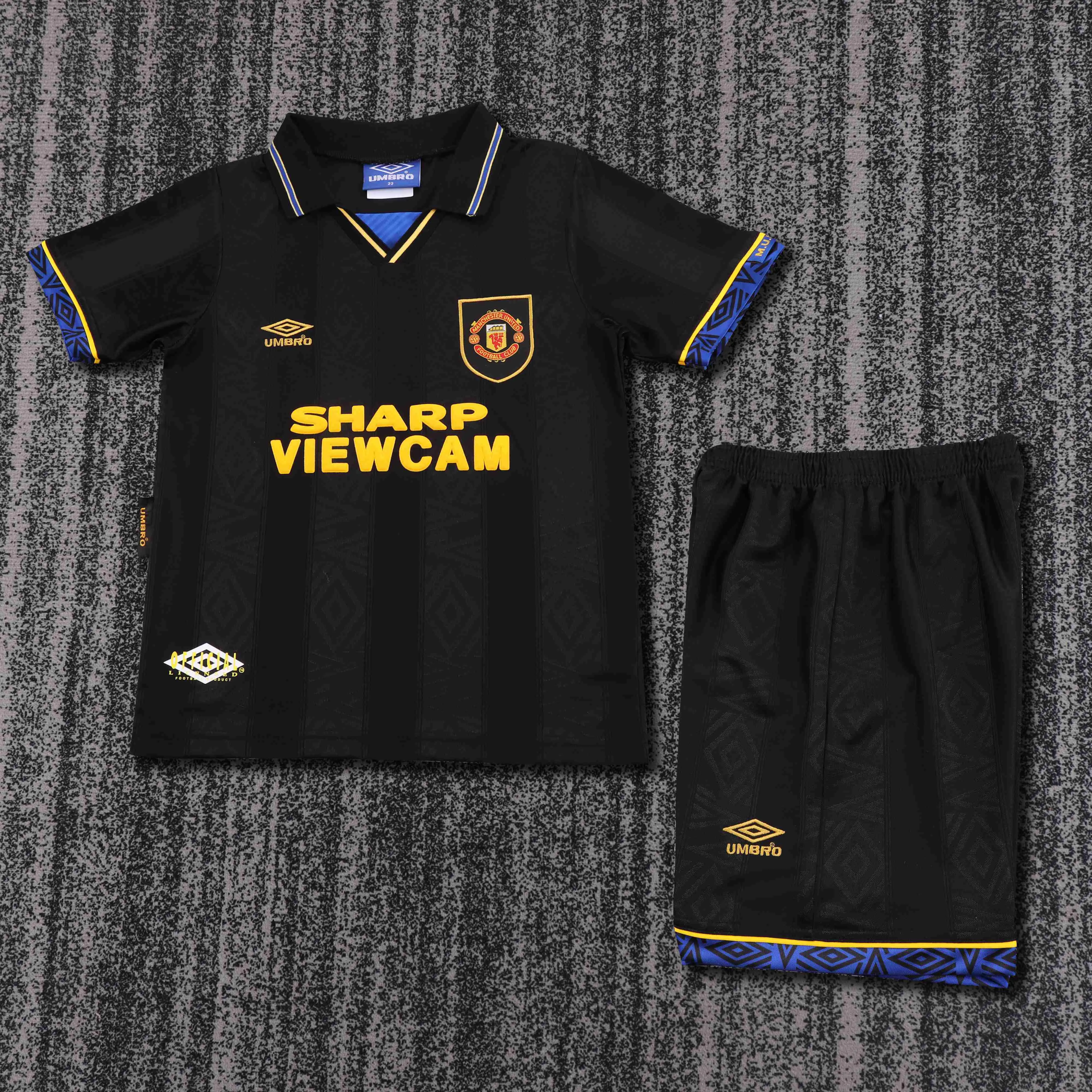 1993-1994 Retro Manchester United Away Football Shirt AAA fan-grade Kids Size