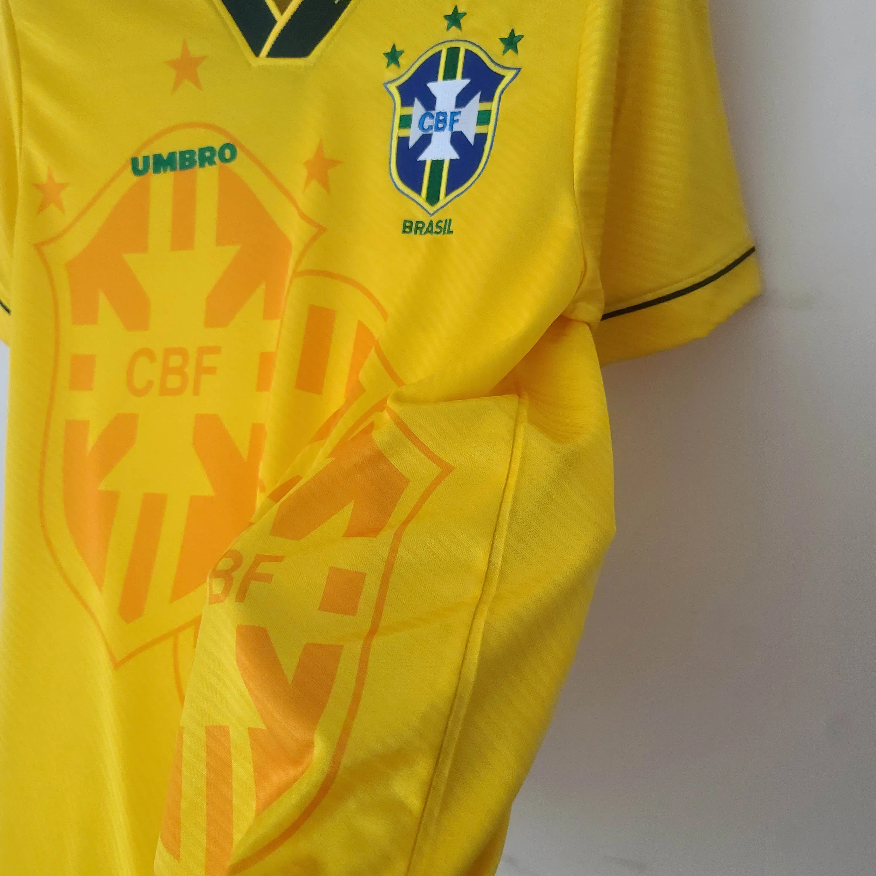 1994 Retro Brazil Home Soccer Jersey — view 7