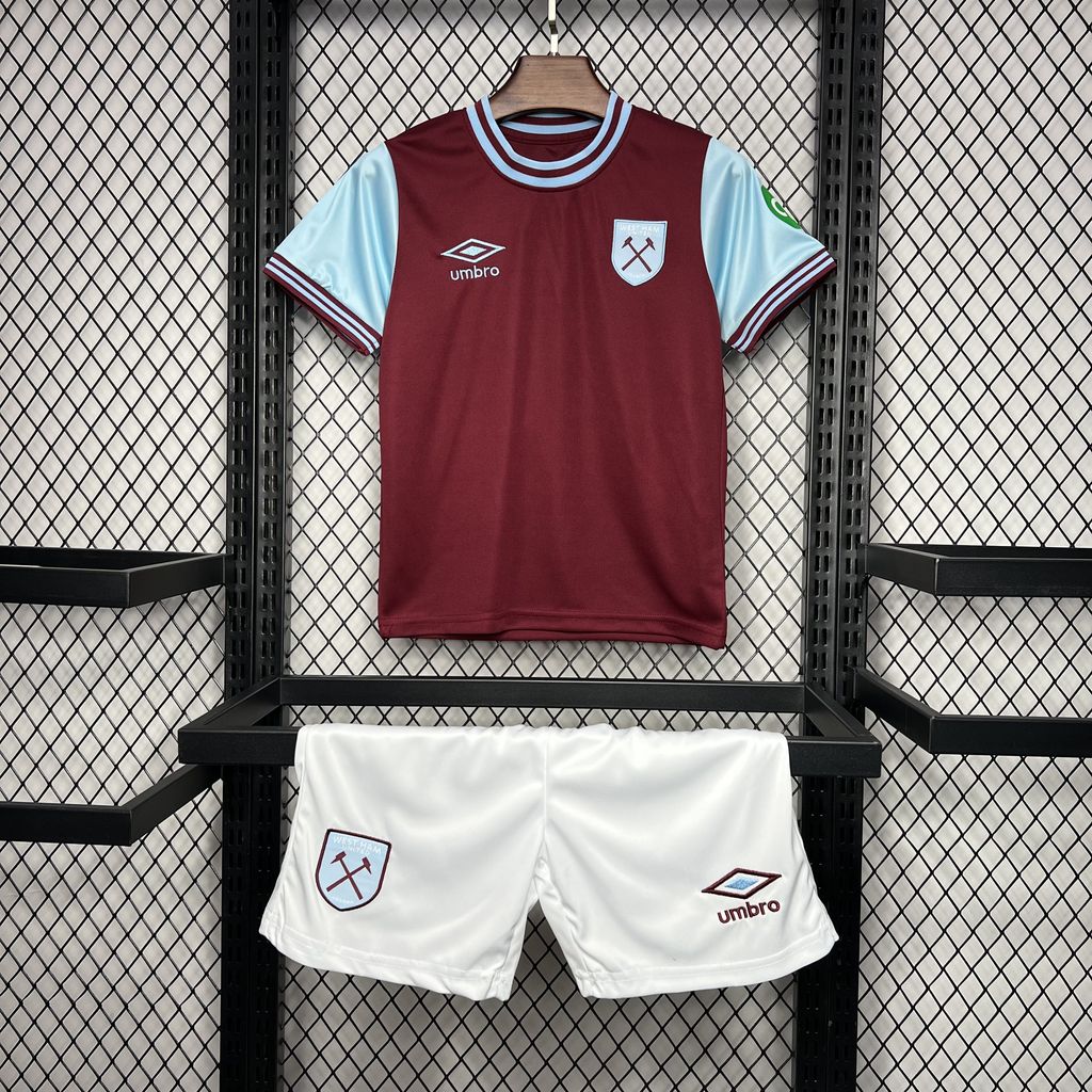 2024/2025 West Ham United Fußballtrikot Heim Thai-Qualität Kindergröße