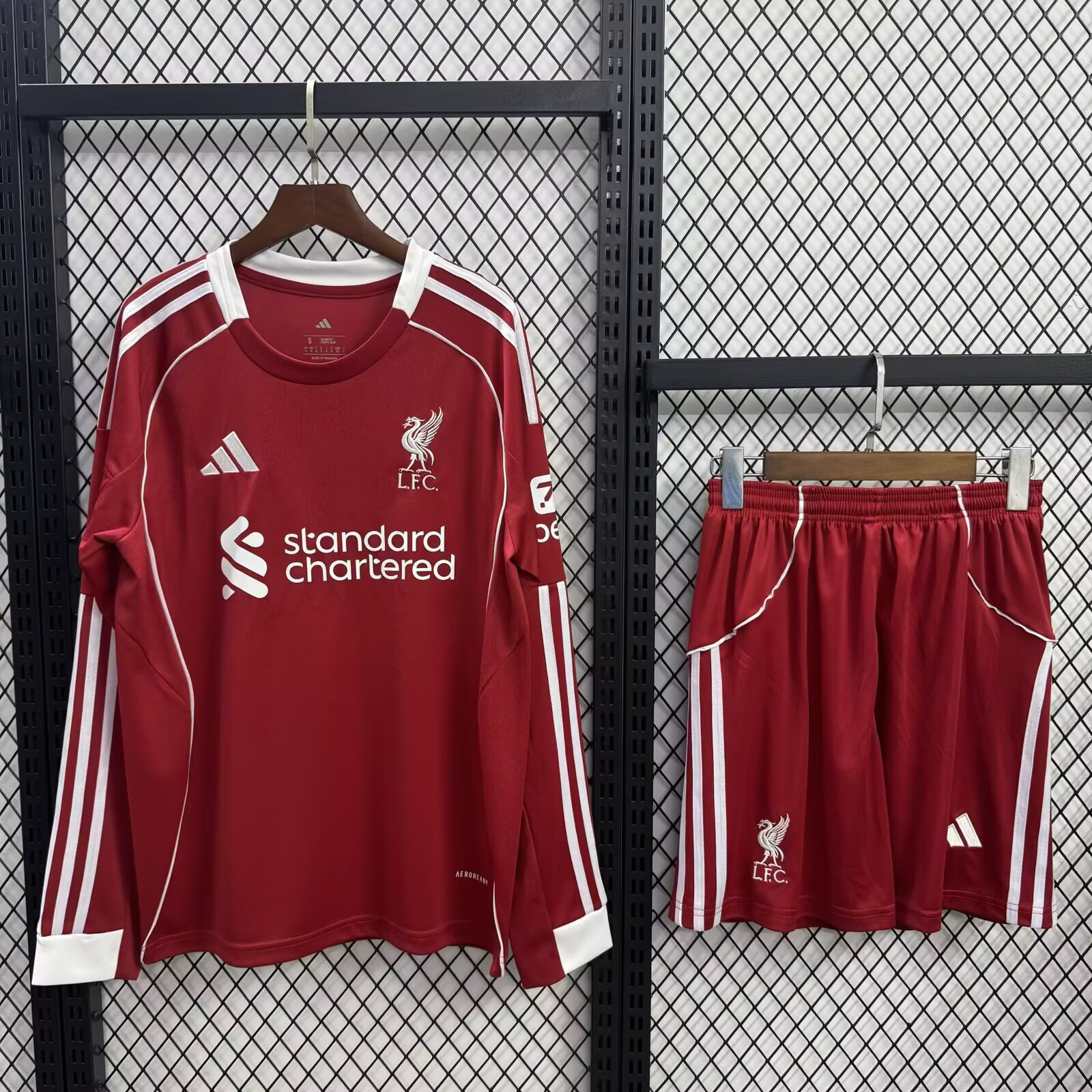 2025/2026 Long Sleeves Liverpool Home Football Jersey AAA fan-grade Kids Size