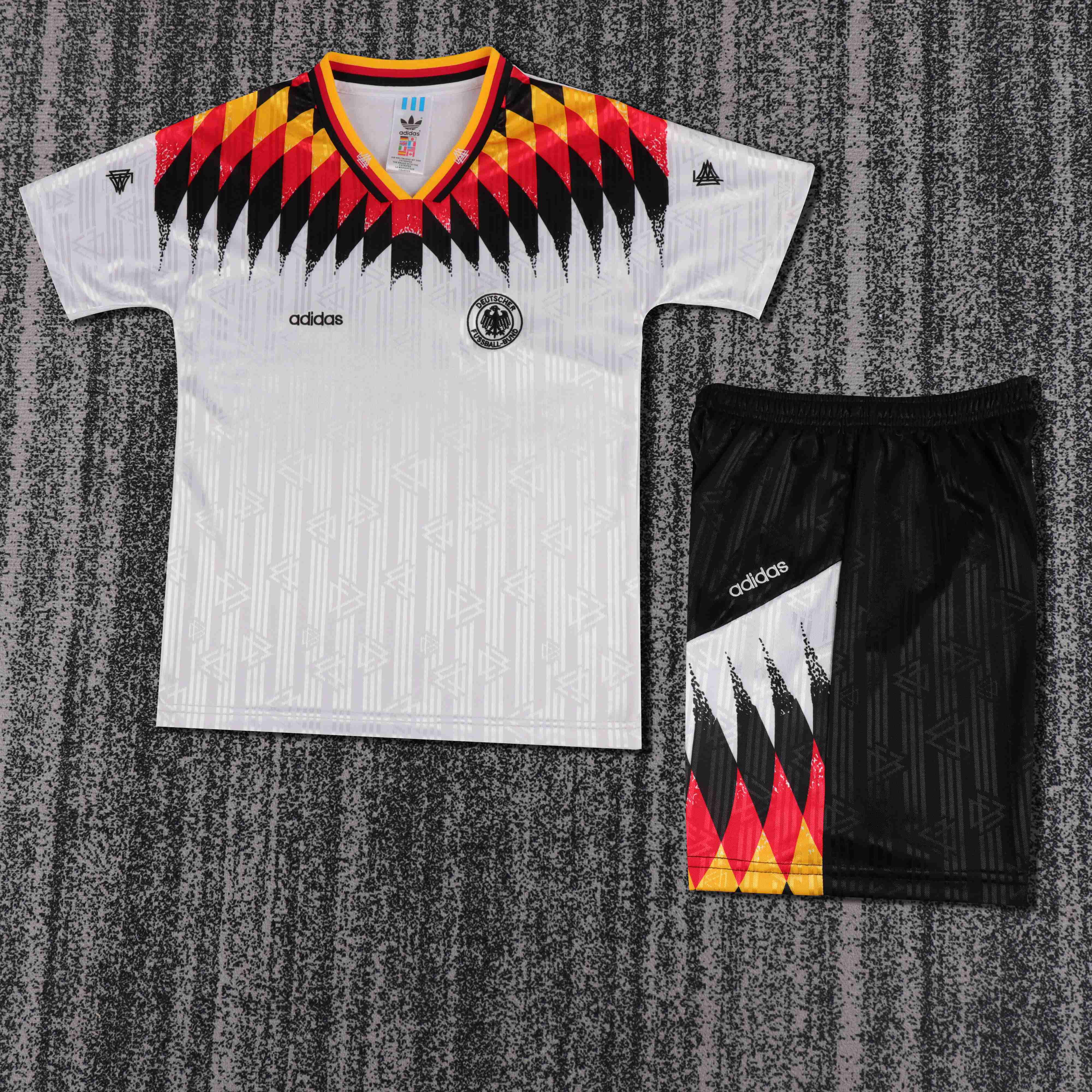 Maillot de football domicile rétro Allemagne 1994 Qualité thaï 1:1 taille enfant
