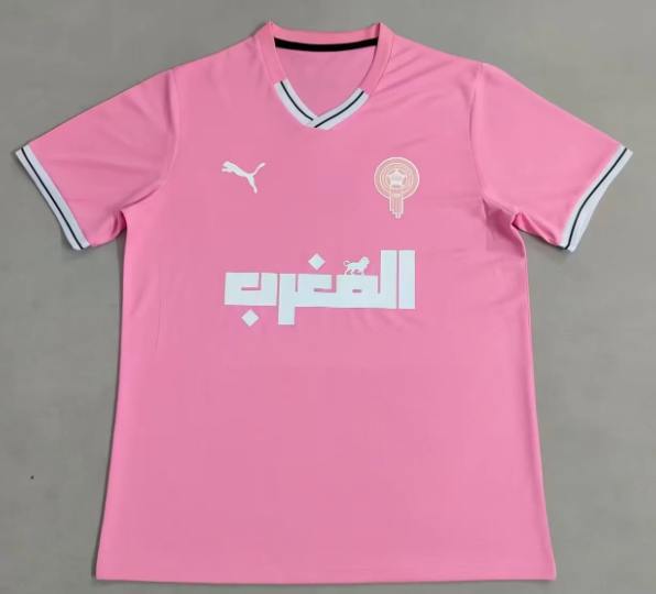 2025/2026 Morocco National Training Suit Pink Football Jersey AAA fan-grade