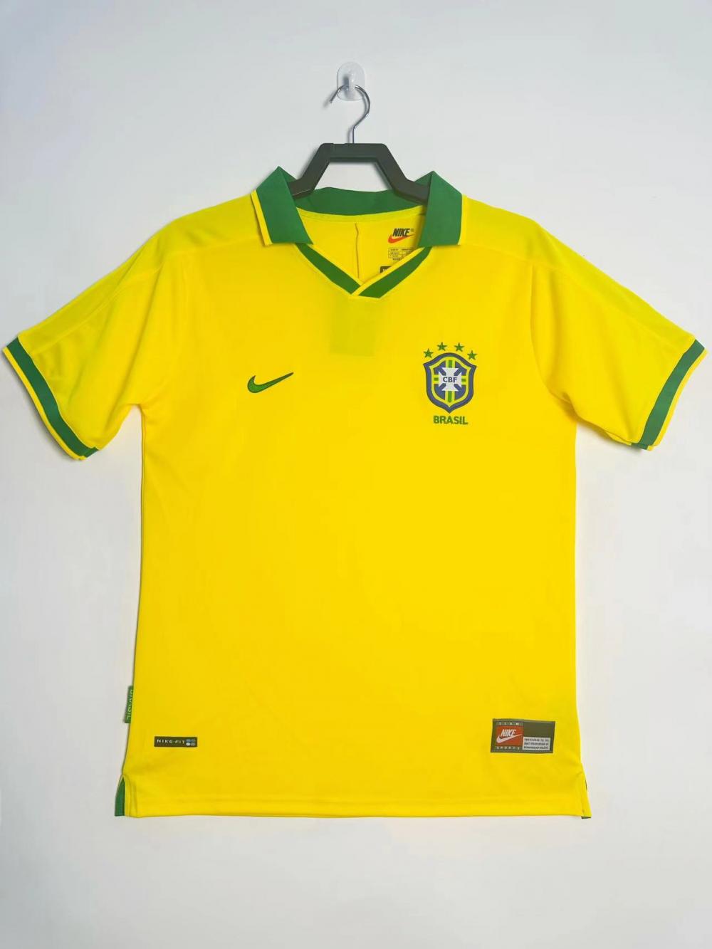 1997 레트로 브라질 축구 저지 홈 태국 퀄리티