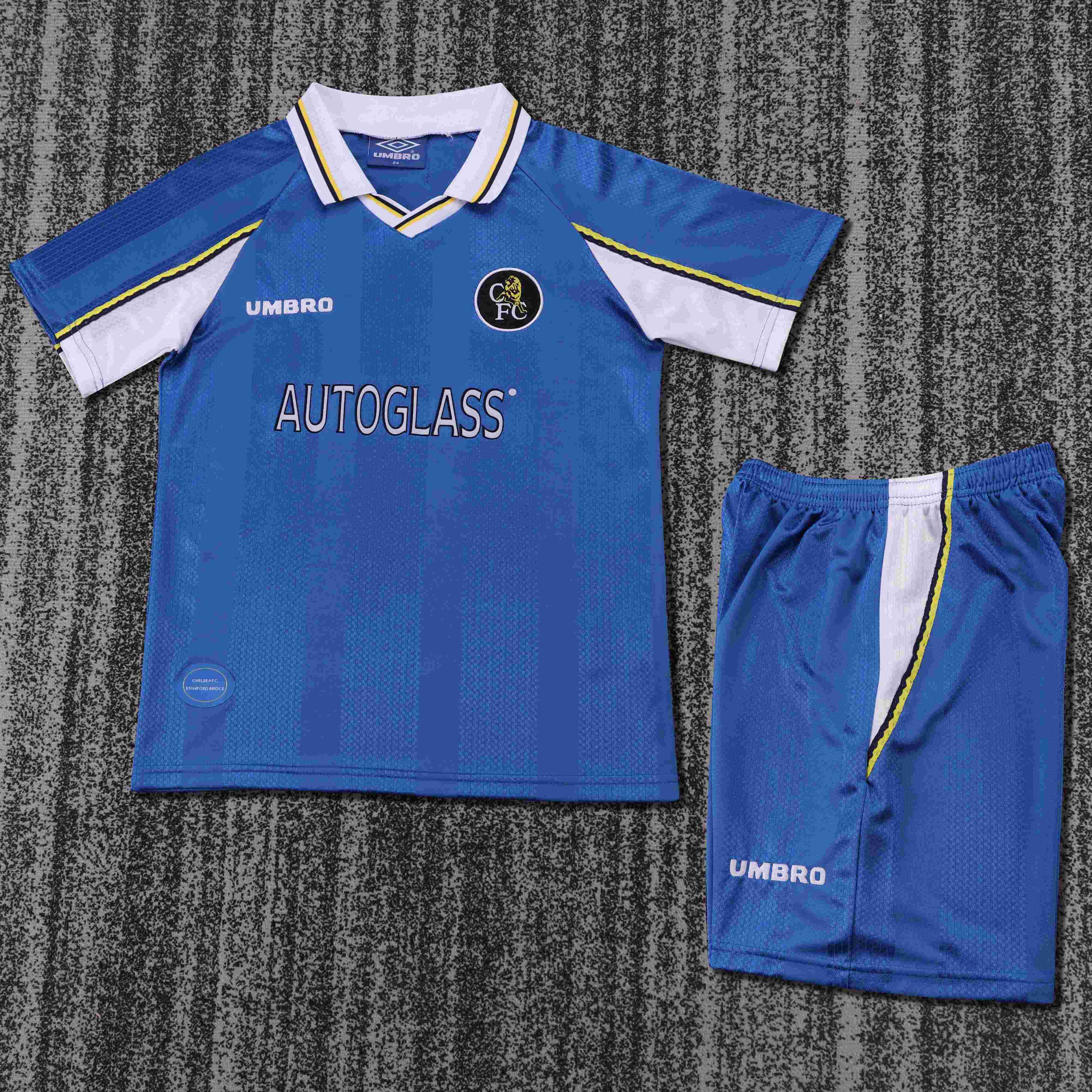 1997-1999 Retro Chelsea Home Football Jersey AAA fan-grade Kids Size