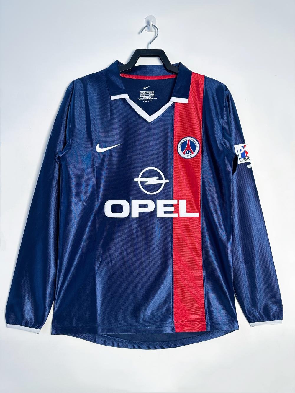 2001/2002 Retro Manga Larga Psg Paris Saint-Germain Camiseta Local Calidad Tailandesa