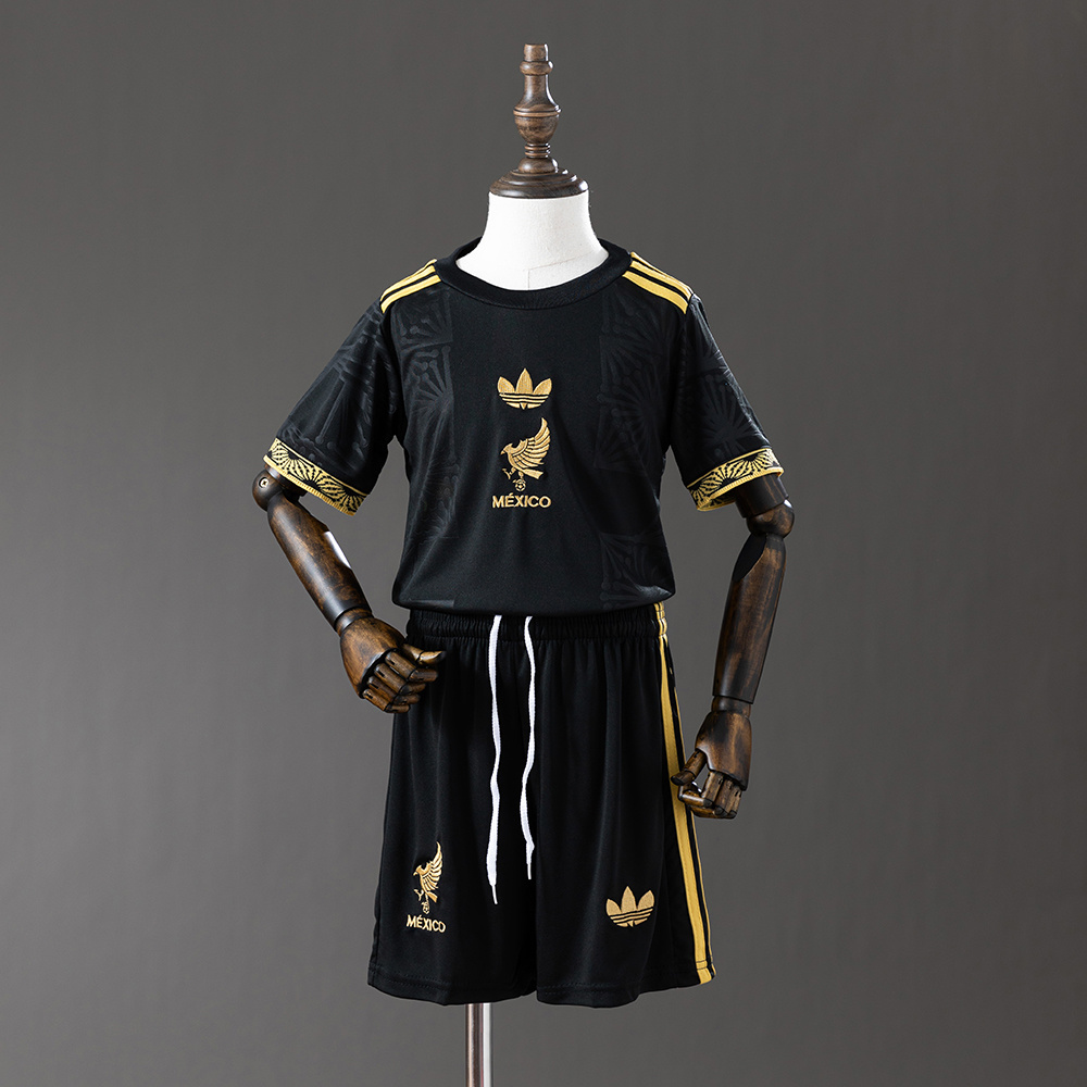 2025 Mexico National Special Edition Black Football Shirt AAA fan-grade Kids Size