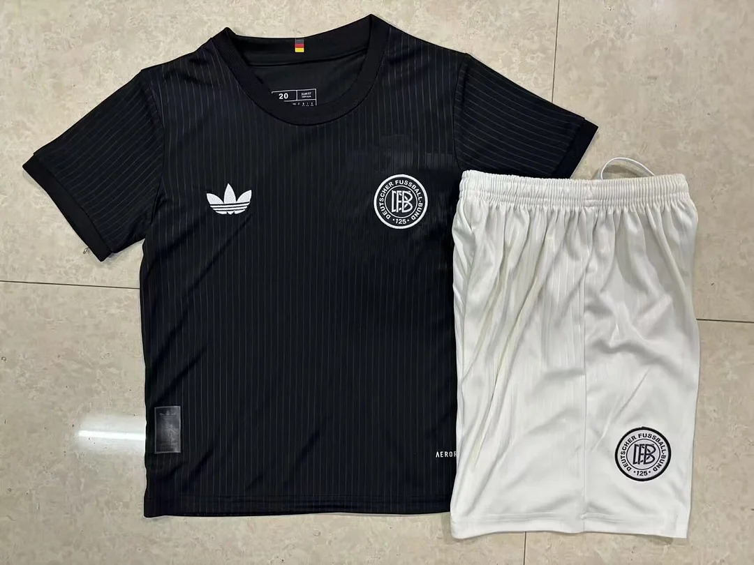 Maillot de football édition 125e anniversaire Allemagne 2025/2026 AAA qualité fan taille enfant