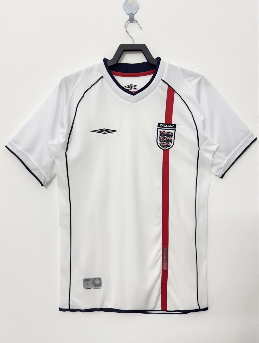 2002 Retro England Home Soccer Jersey AAA fan-grade