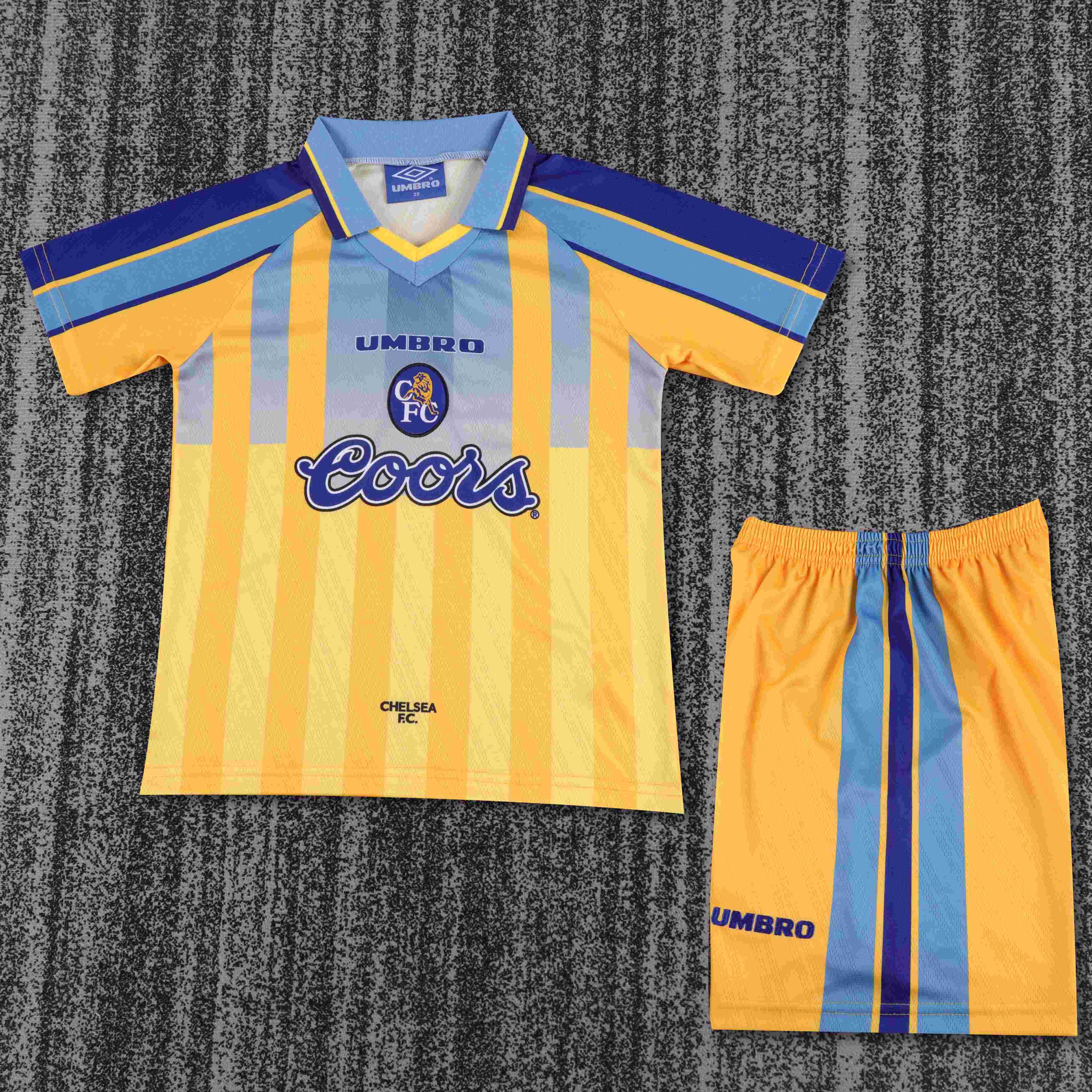 1995-1997 Retro Chelsea Away Football Jersey AAA fan-grade Kids Size