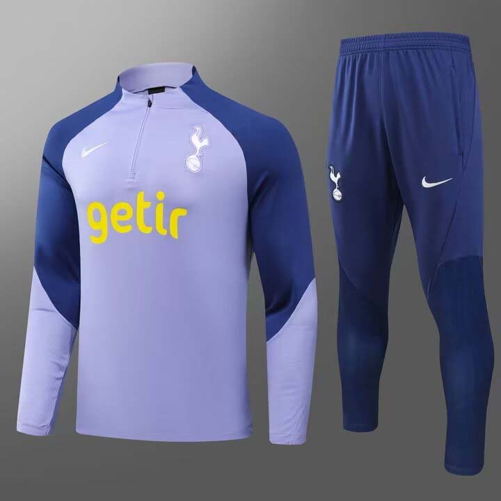 Ensemble d'entraînement demi-tirette Tottenham 2023 violet qualité thaï