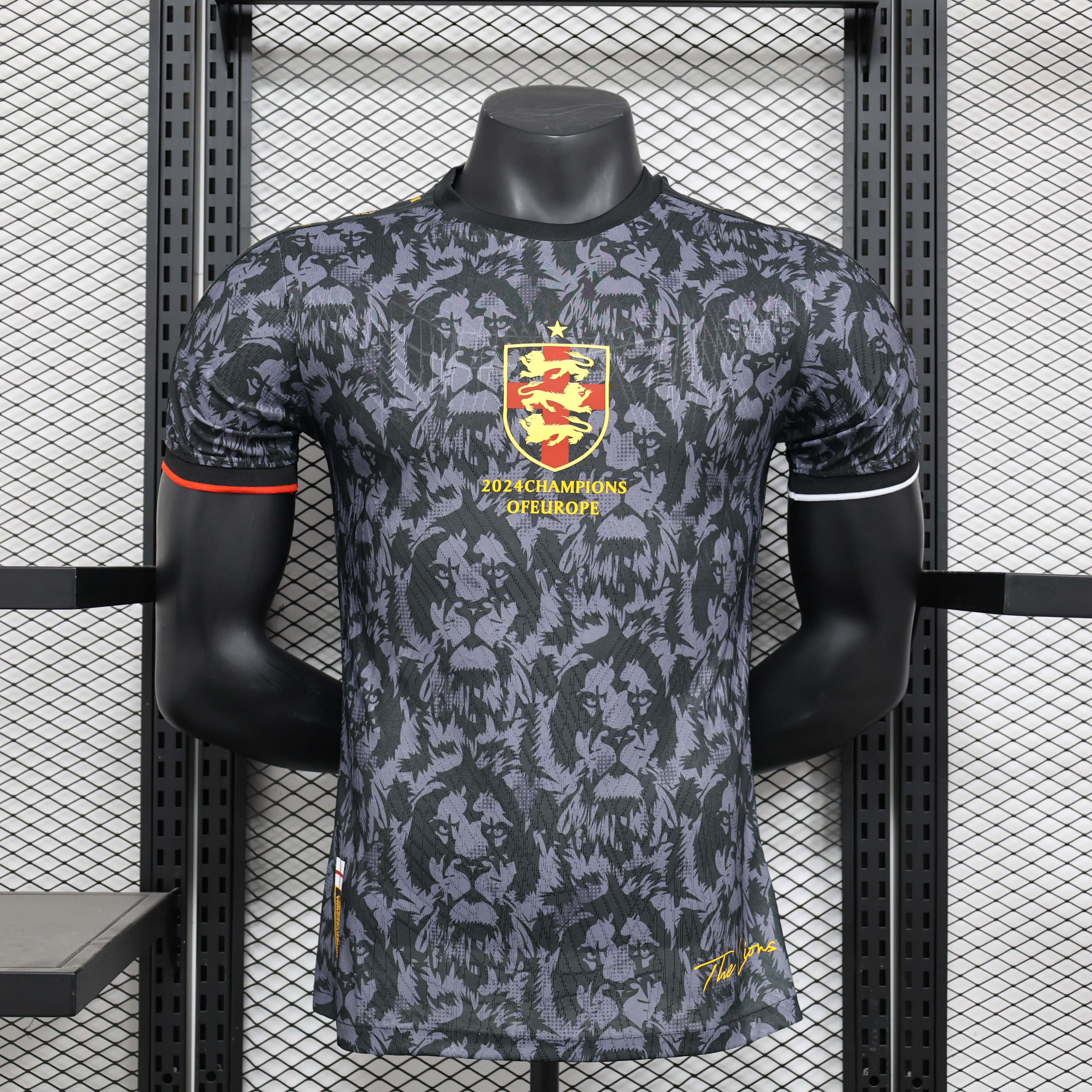 2024 Player Version England Special Edition Gray and black Football Shirt AAA fan-grade