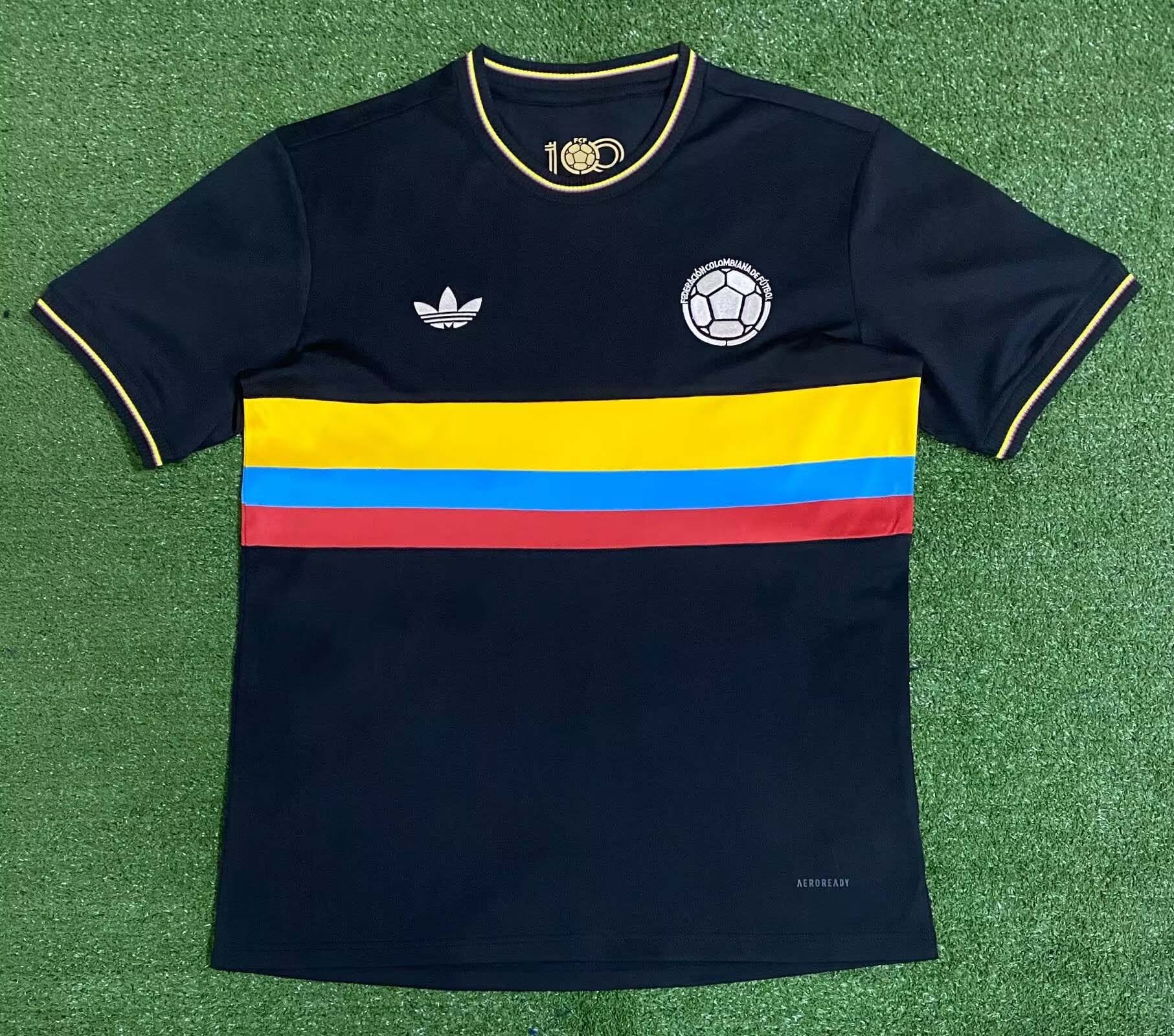 2024 Colombia 100th anniversary edition Black Football Shirt AAA fan-grade