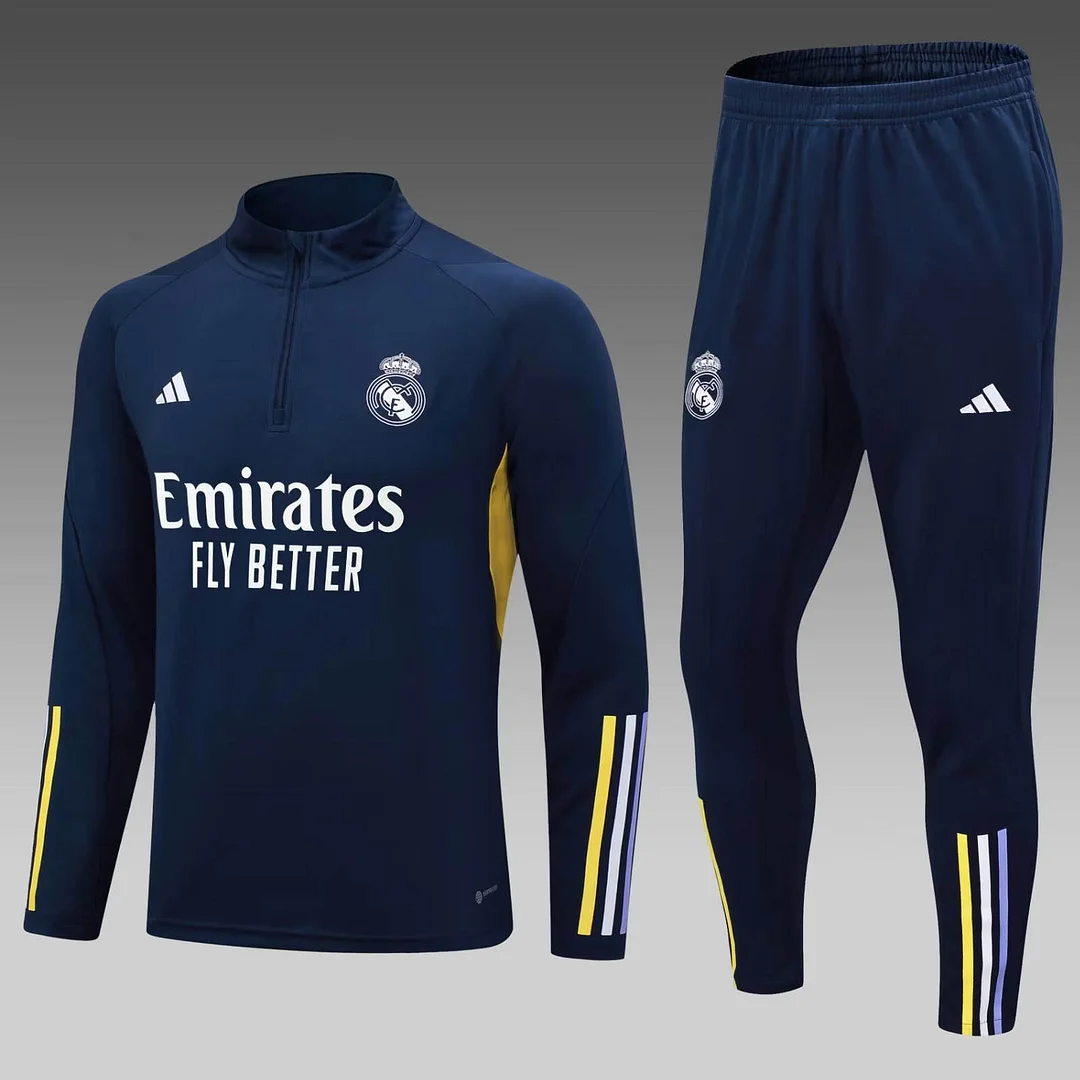 Conjunto de Treino Meio-Puxado Real Madrid Azul 2023/2024 — main view