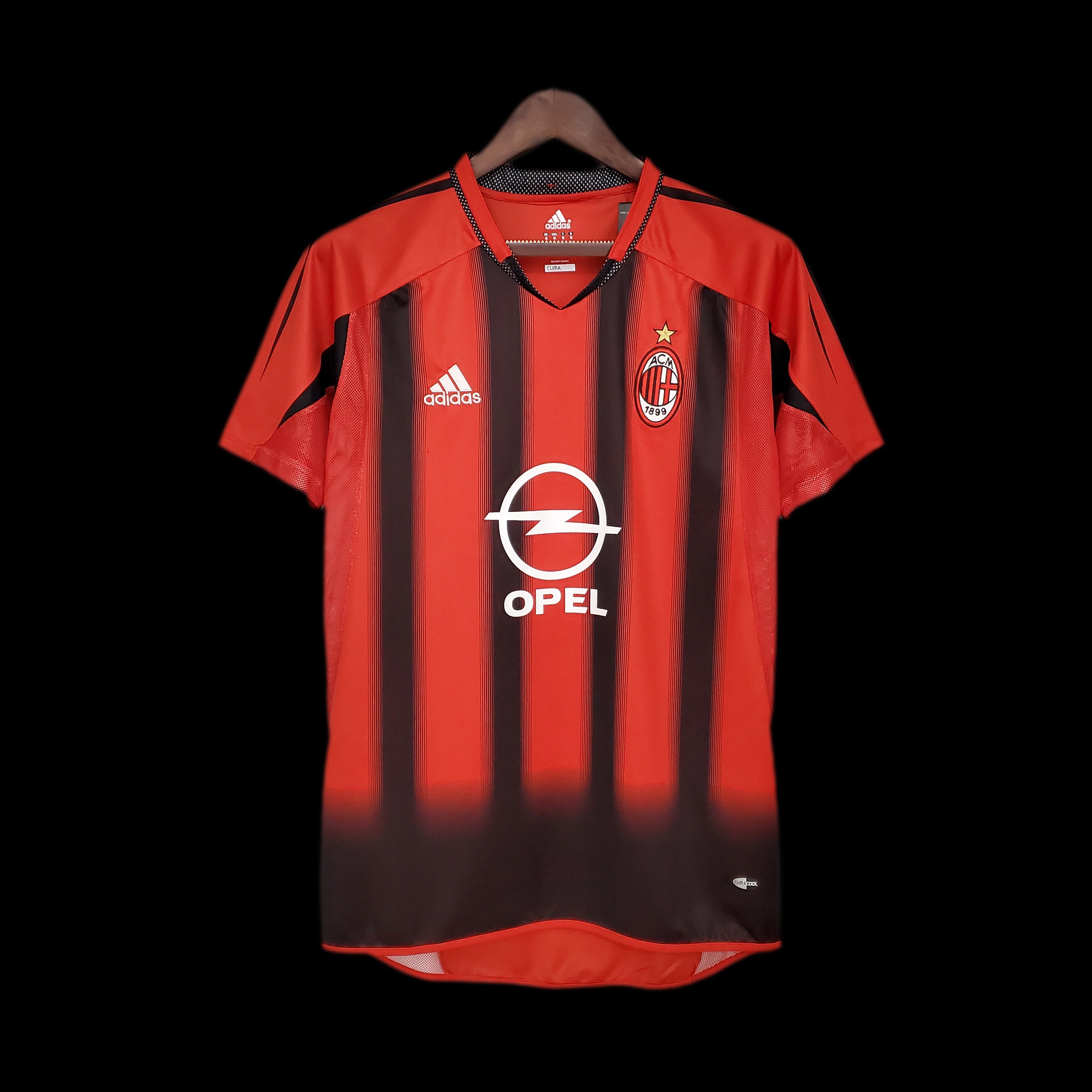 2004/2005 رجعي AC Milan قميص كرة قدم منزلي جودة تايلاندية