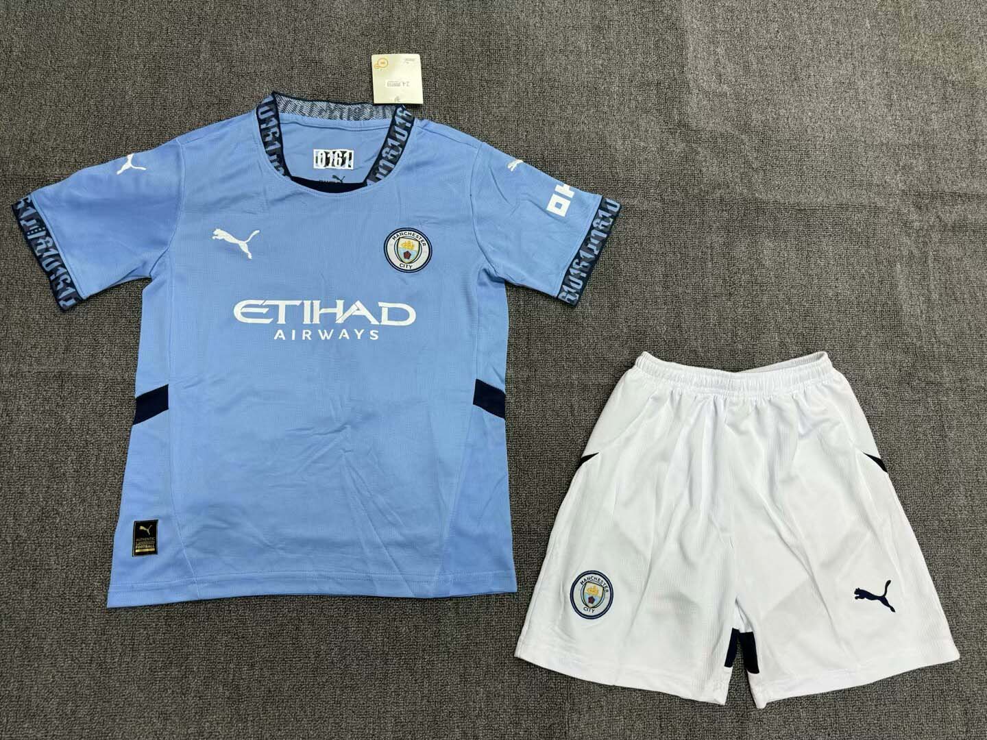 2024/2025 Manchester City Home Football Shirt AAA fan-grade Kids Size
