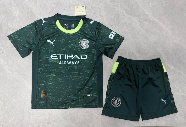 2025/2026 Manchester City Fourth Away Football Shirt AAA fan-grade Kids Size
