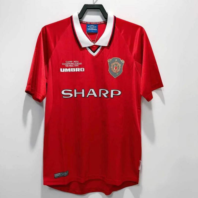 1999/2000 Retro Manchester United Home Football Shirt AAA fan-grade