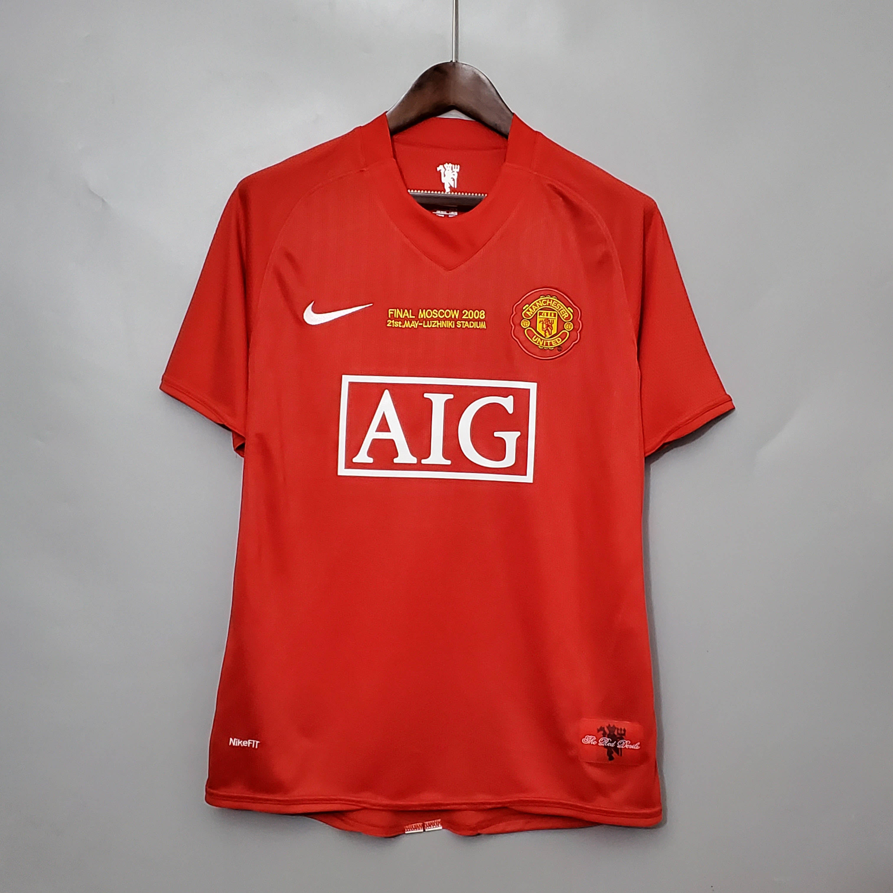 2007/2008 Retro Manchester United Home Champions League Edition Football Shirt AAA fan-grade