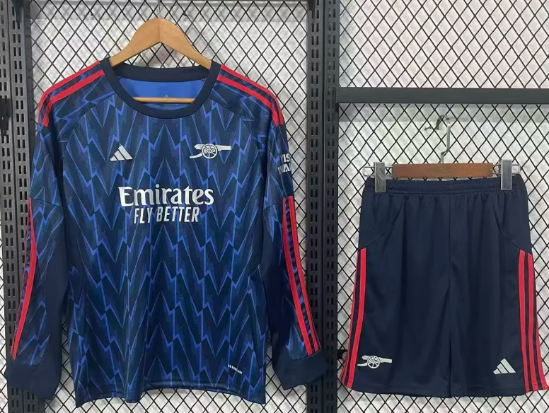 2025/2026 Long Sleeves Arsenal Away Football Shirt AAA fan-grade Kids Size
