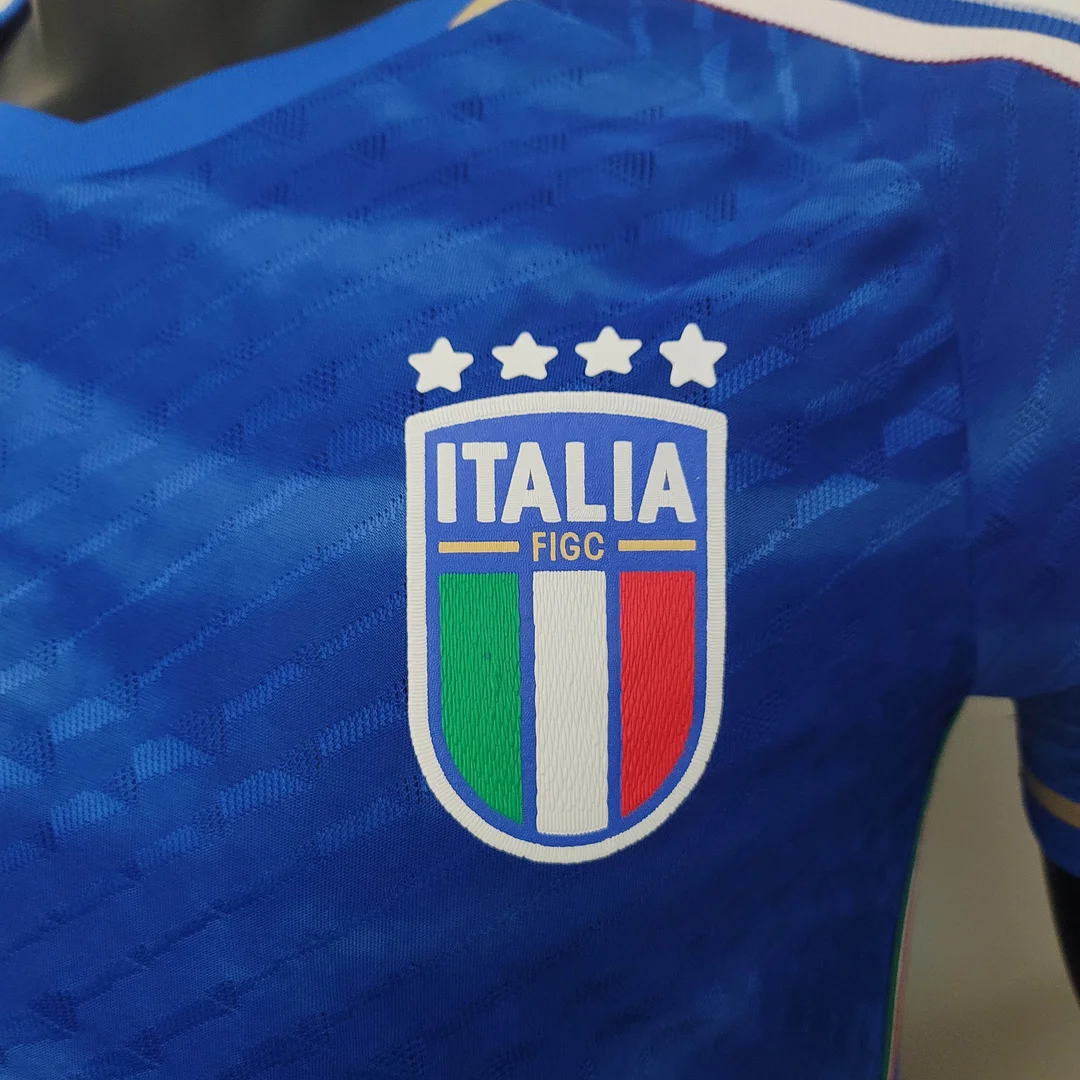 2023 Player Version Italy Home Soccer Shirt — view 5