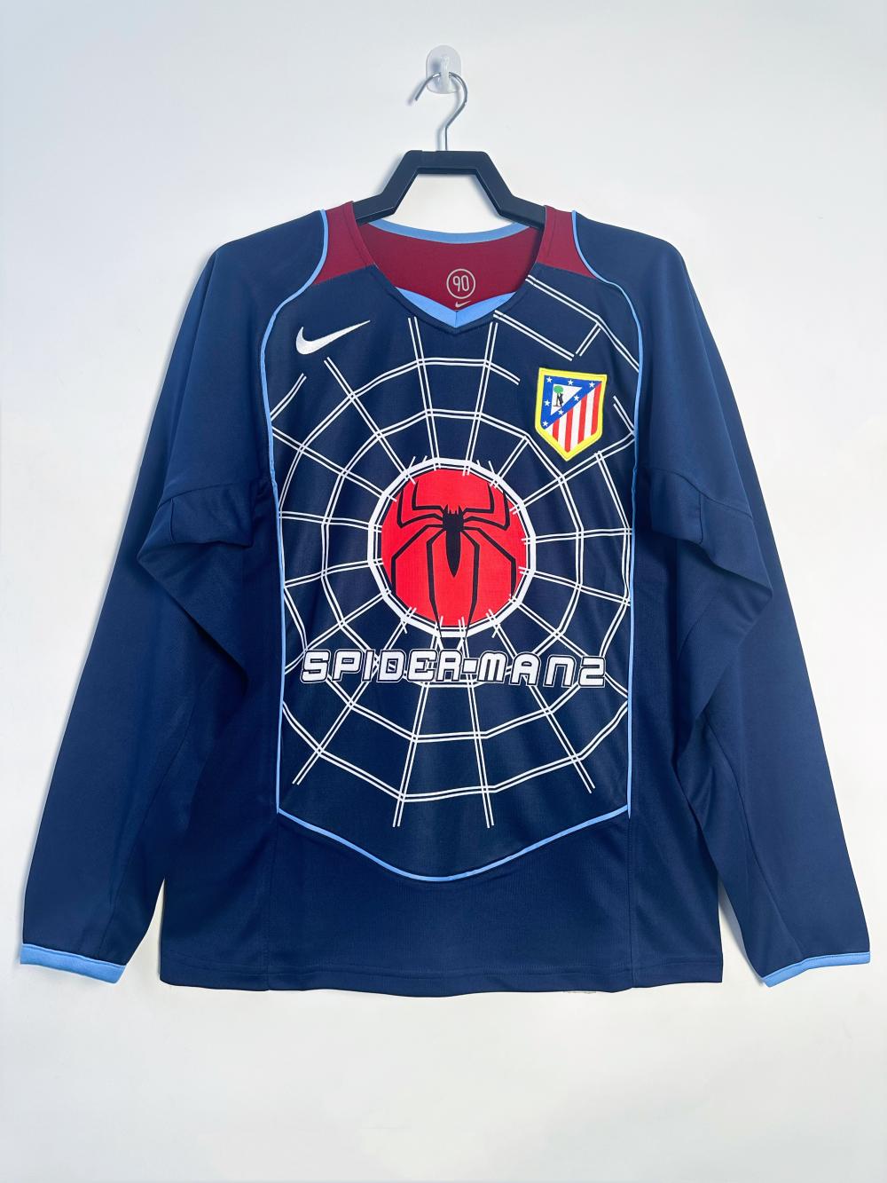 2004/2005 Retro Long sleeve Atletico Madrid Away Soccer Jersey AAA fan-grade
