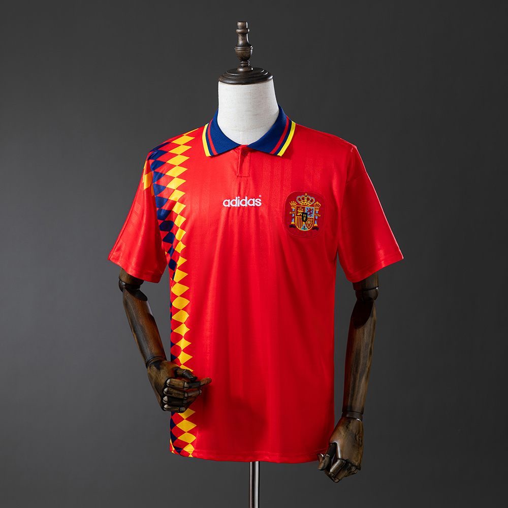 1994 Retro Spanien Heim-Fußballtrikot AAA Fan-Qualität