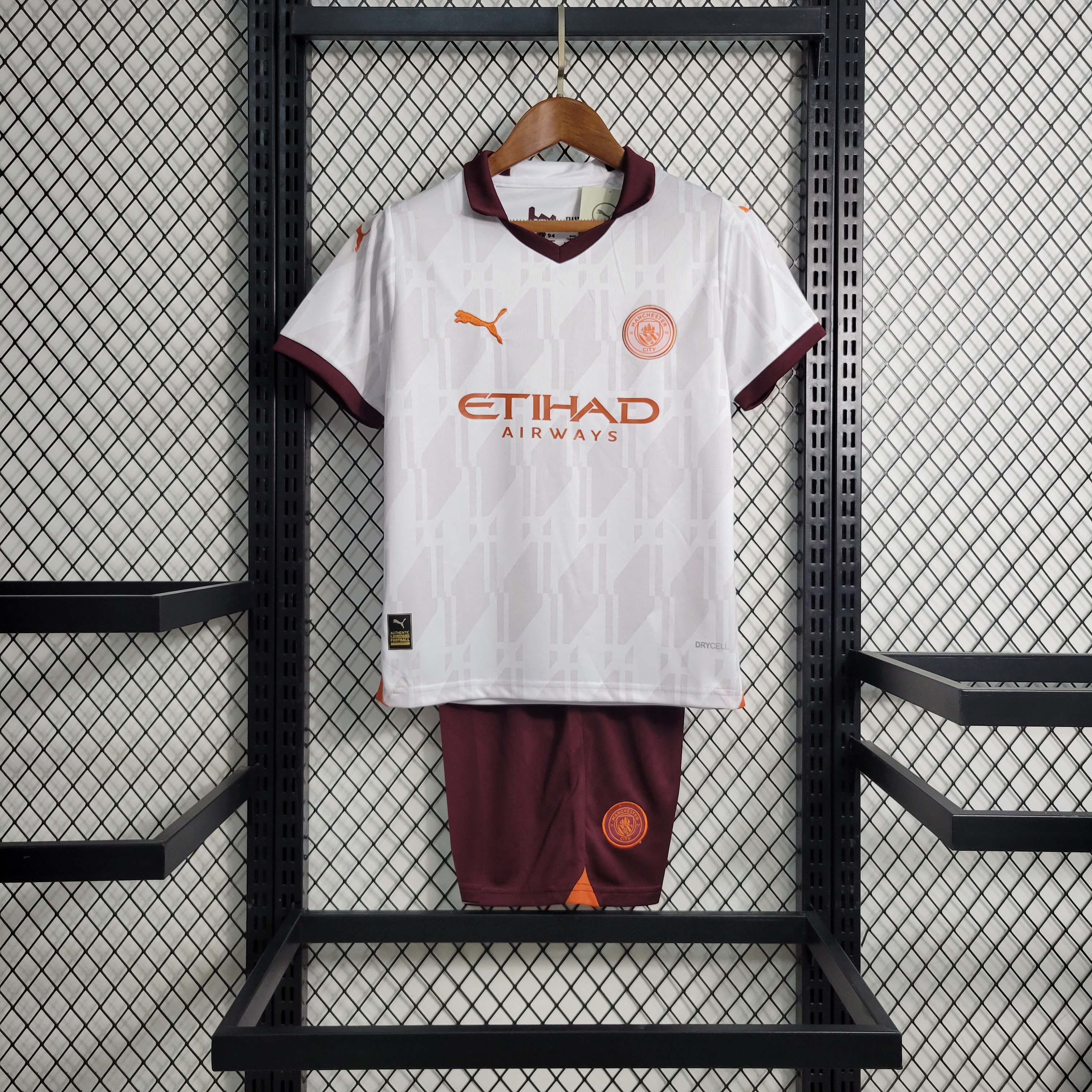2023/2024 Manchester City Away Football Shirt AAA fan-grade Kids Size