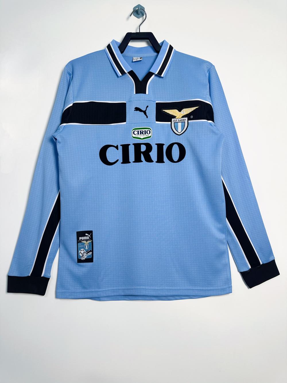 1998/1999 Retro Long Sleeve Lazio Home Soccer Jersey AAA fan-grade