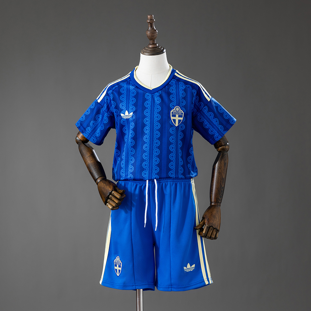 2026 Sweden National Team Away Kids Kit Jersey AAA fan-grade
