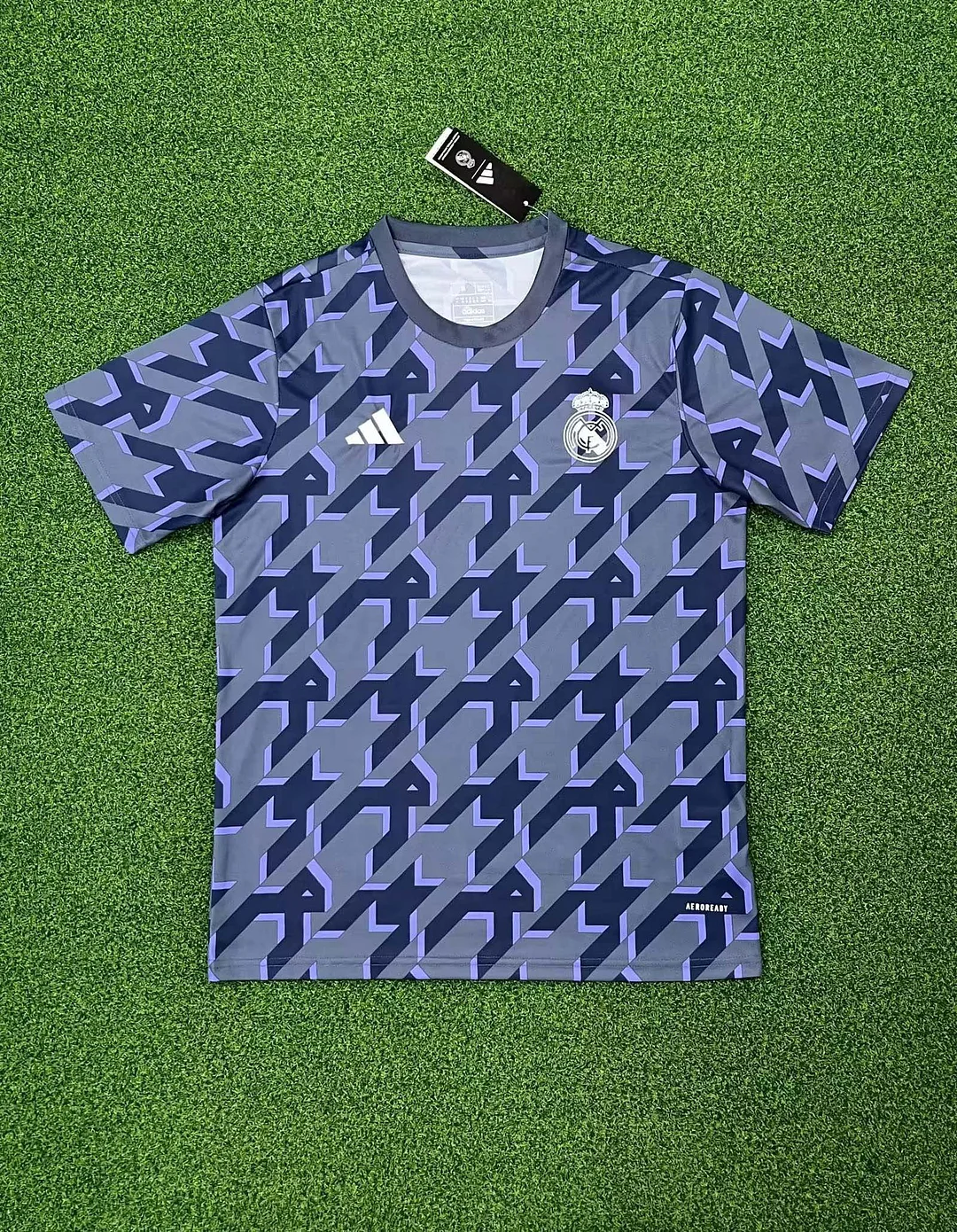 2023/2024 Real Madrid Gray Training Wear Football Shirt — main view