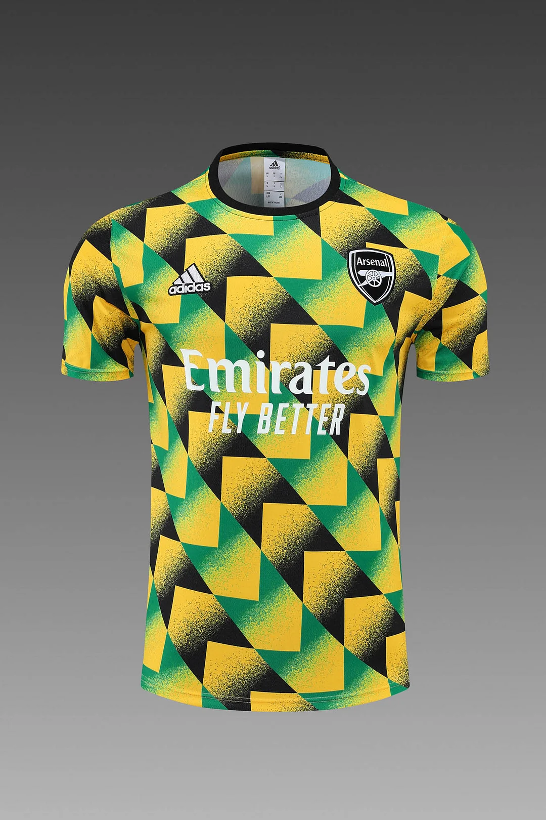 2022/2023 Arsenal Fußballtrikot Trainingskleidung Gelb Schwarz Grün — main view
