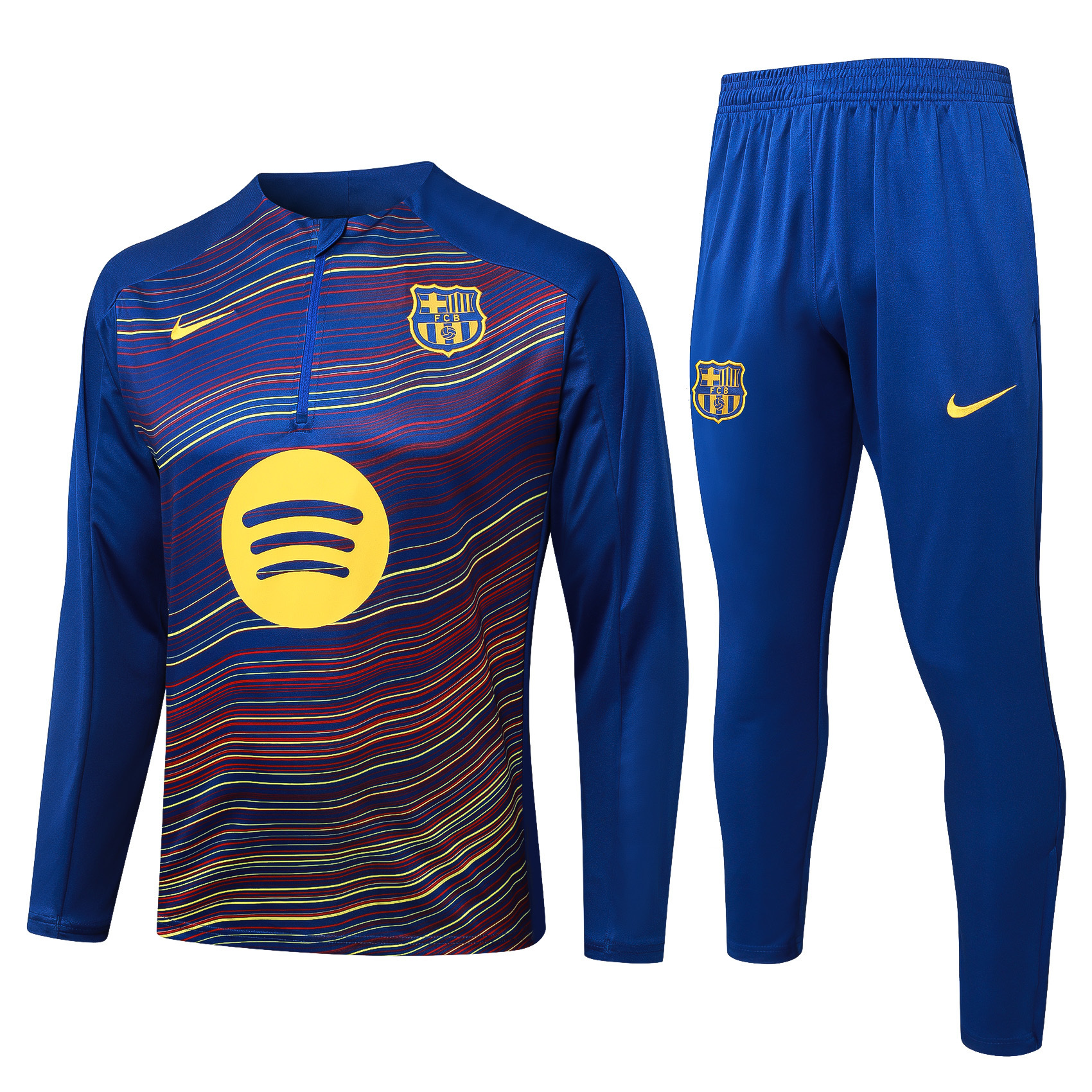 2025/2026 Barcelona Twill inkjet Half-Pull Training Suit Jersey AAA fan-grade Set