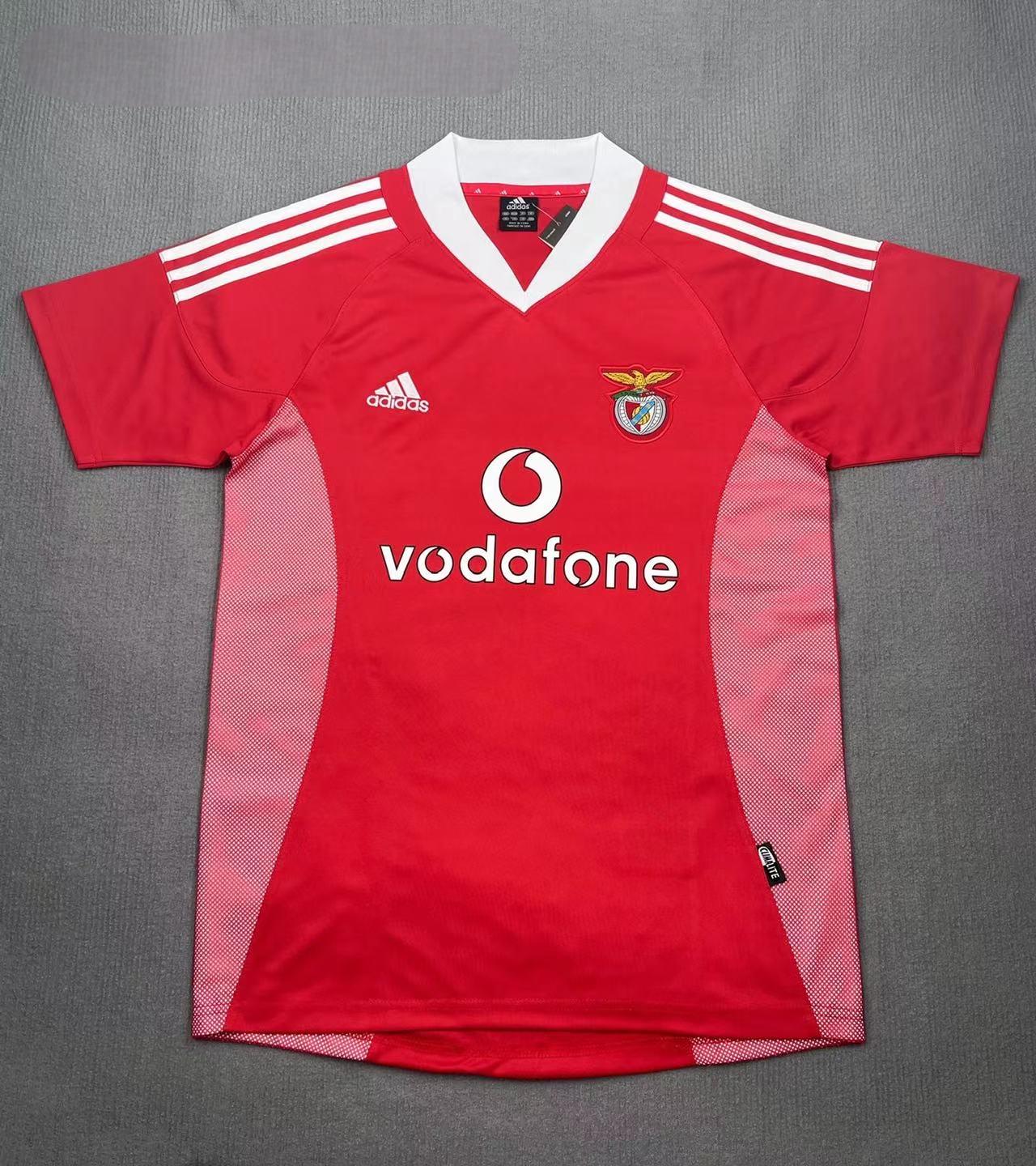 2002-2003 Camiseta de Fútbol Retro Local Benfica 1:1 Calidad Tailandesa