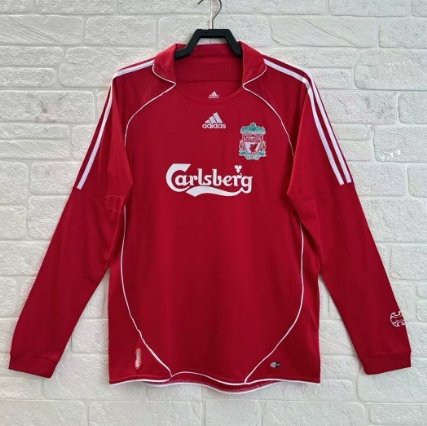 2006/2007 Retro Liverpool Camiseta de Local de Manga Larga Calidad Tailandesa