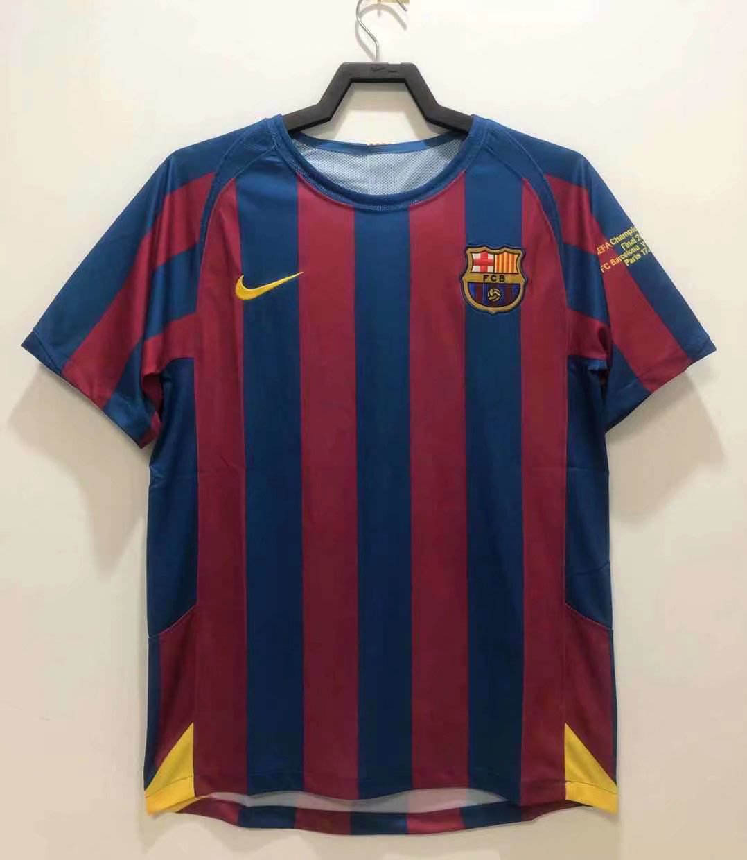 2005/2006 Retro Barcelona Heim Fußballtrikot UEFA Champions League AAA fan-gradät