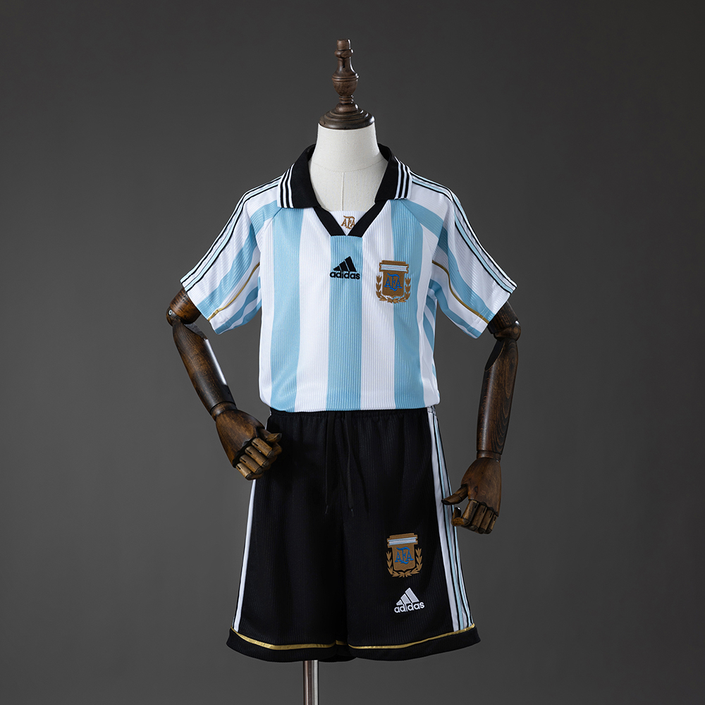 1998 Retro Argentina Home Jerseyt AAA fan-grade Kids Size