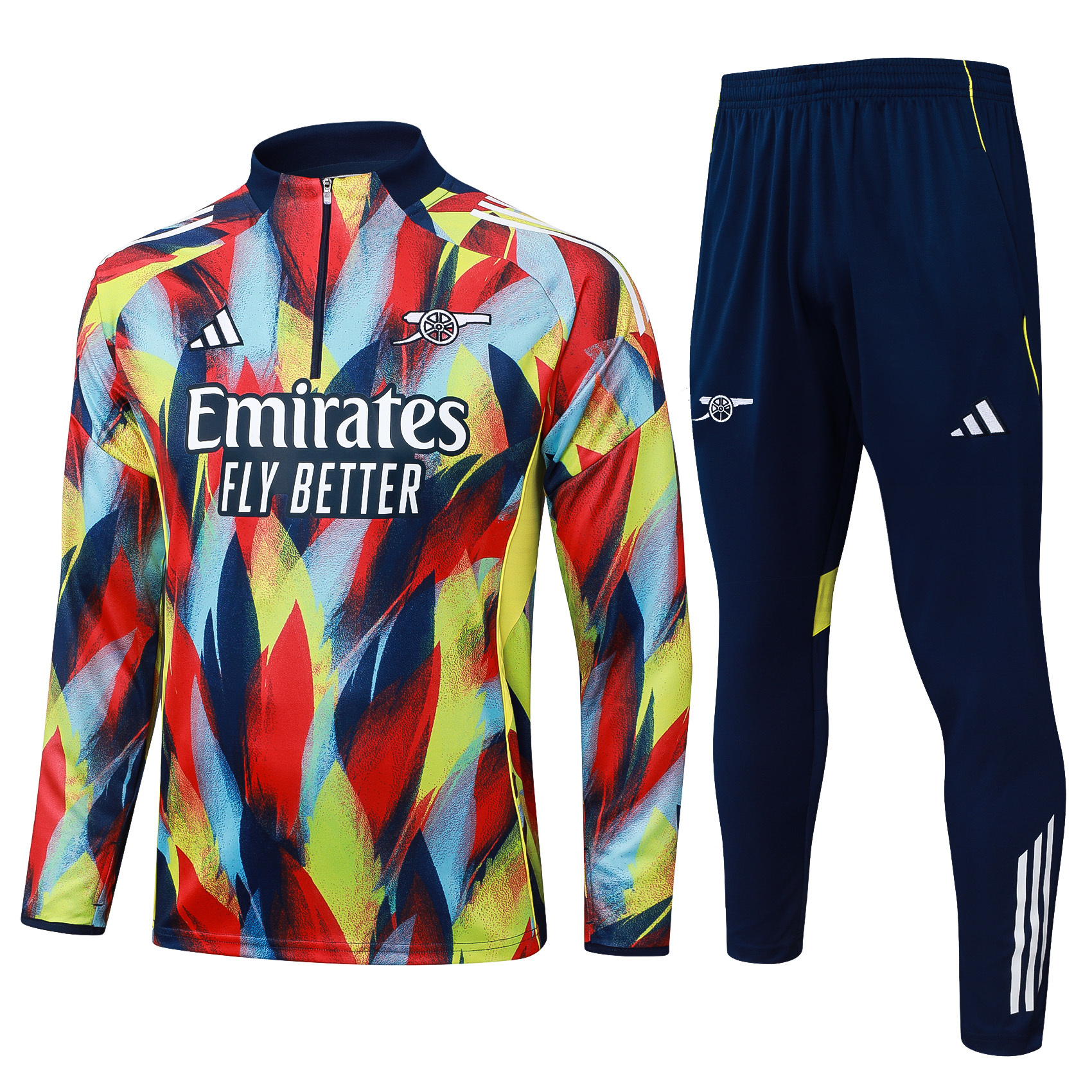 2025/2026 Arsenal Half-Pull Training Suit Color inkjet Football Shirt AAA fan-grade Set