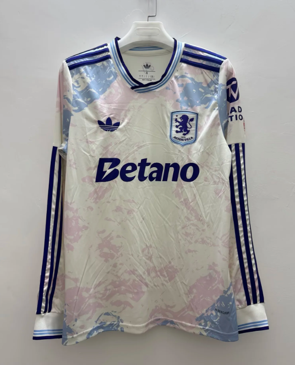 2025/2026 Long Sleeve Aston Villa Third Away Football Shirt AAA fan-grade